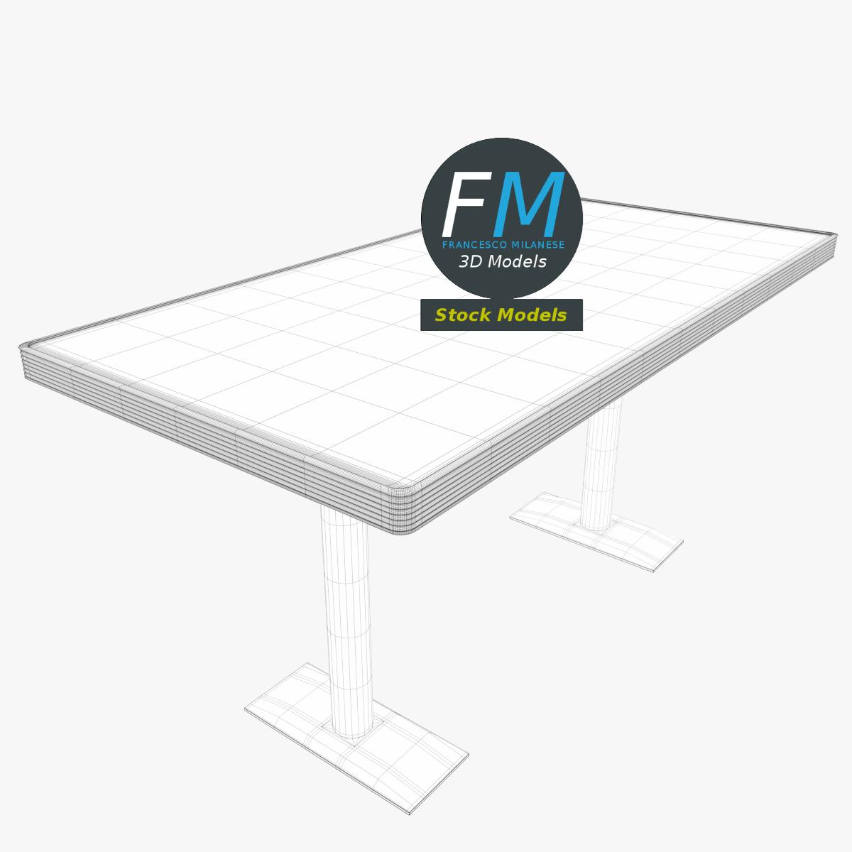 3D-Modell - Diner-Sitztisch - 07