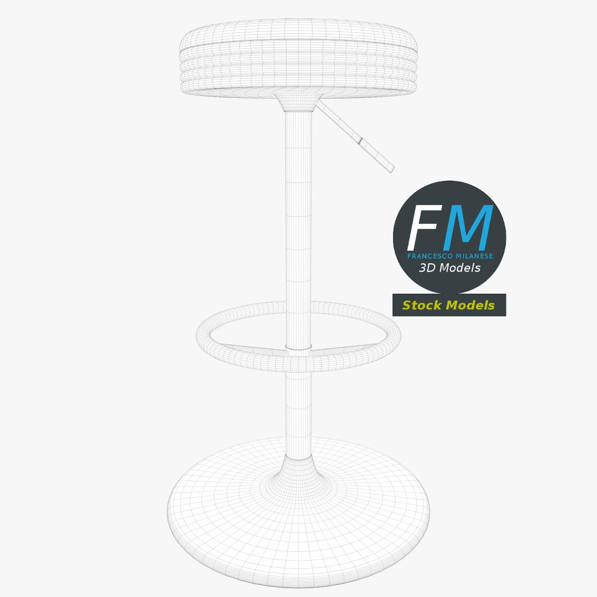3D-Modell - Diner-Hocker - 07
