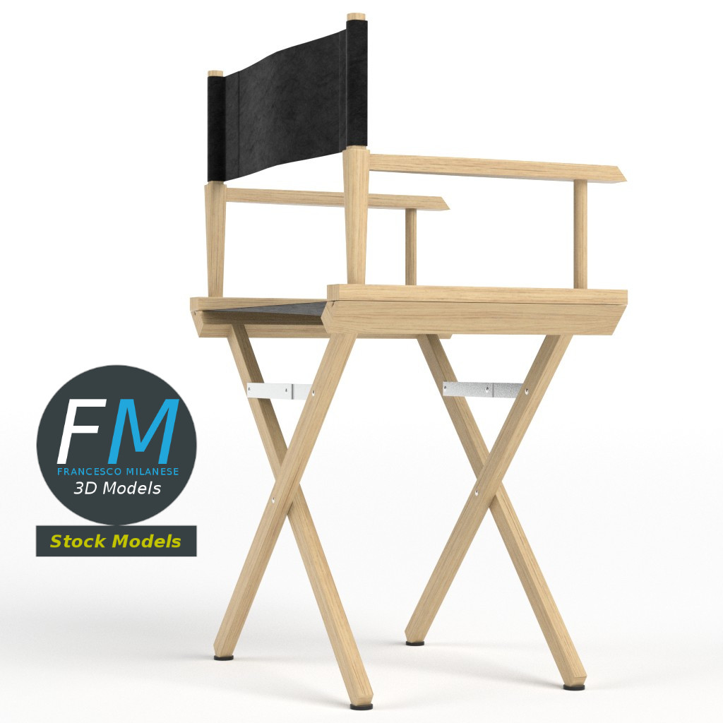 3D-Modell - Regiestuhl - 04