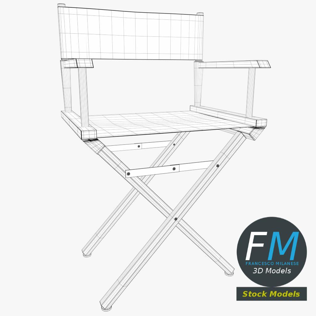 3D-Modell - Regiestuhl - 07