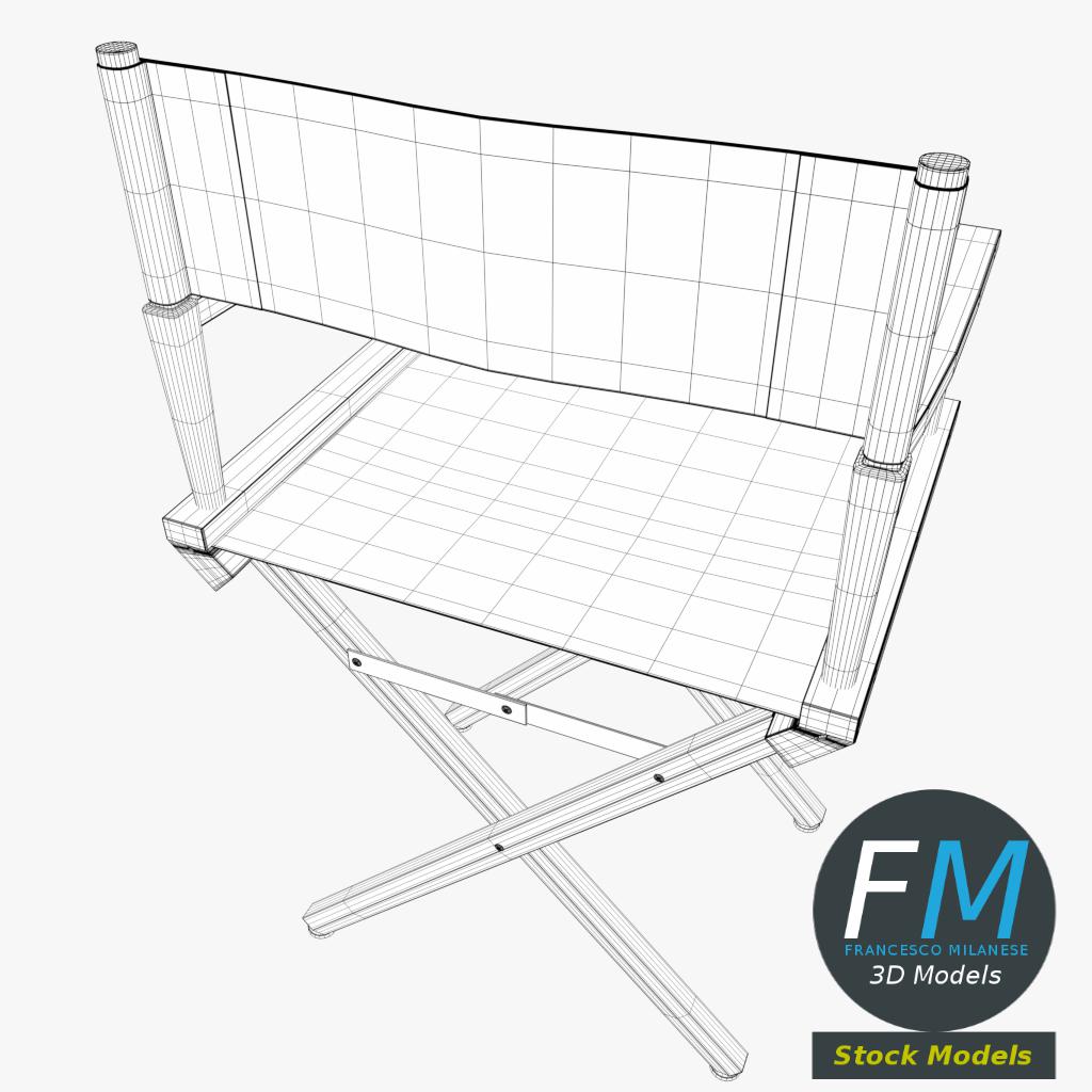 3D-Modell - Regiestuhl - 08