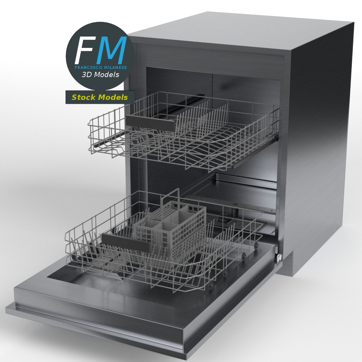 3D-Modell - Geschirrspüler - 01