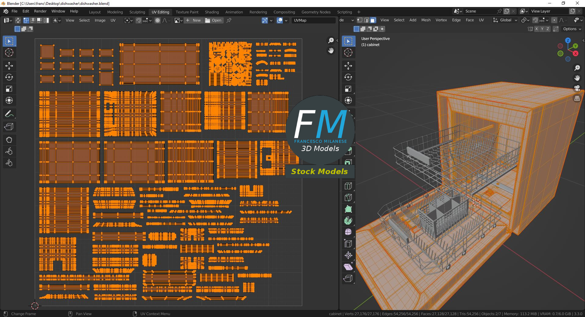 3D-Modell - Geschirrspüler - 10