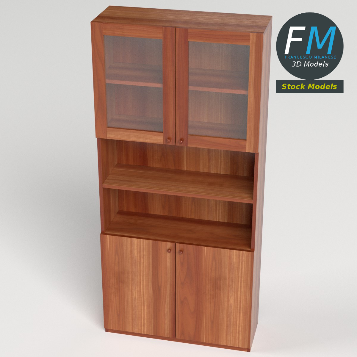 3D-Modell - Vitrinenschrank - 02