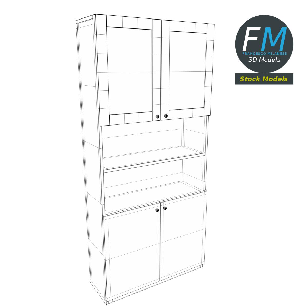 3D-Modell - Vitrinenschrank - 07