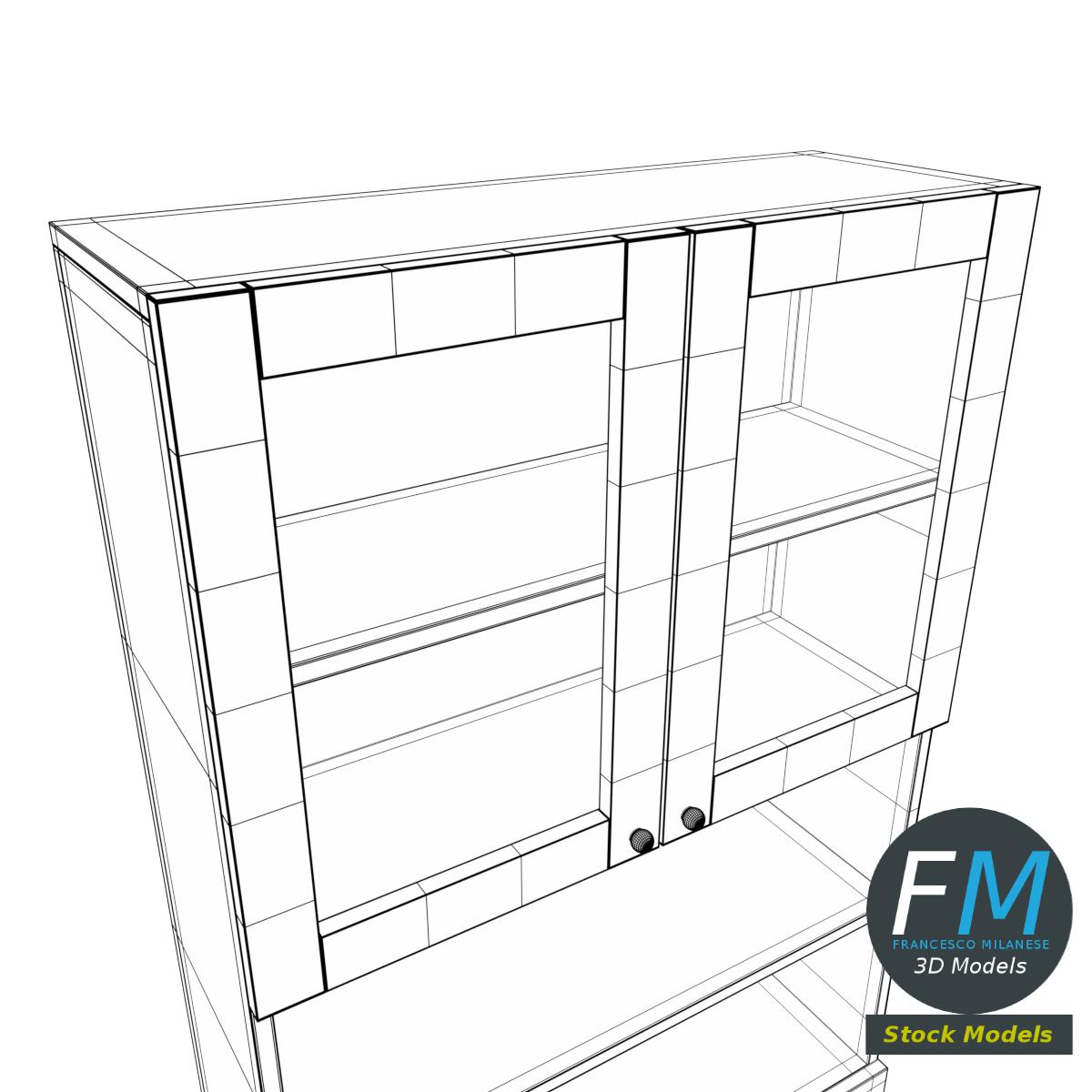 3D-Modell - Vitrinenschrank - 08