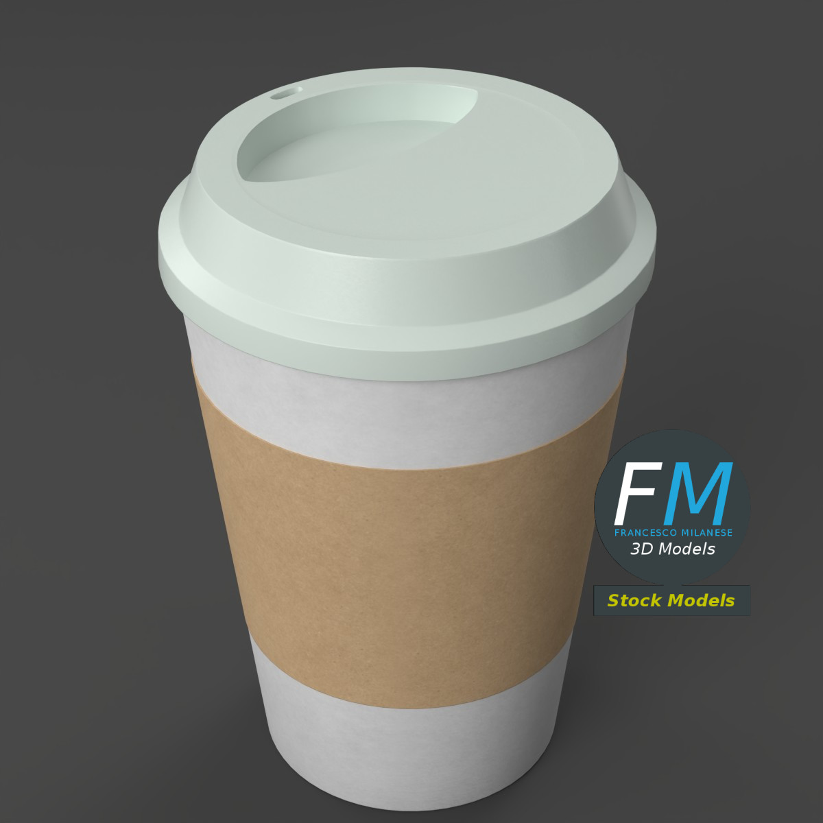 3D-Modell - Einweg-Kaffeebecher mit Manschette - 05