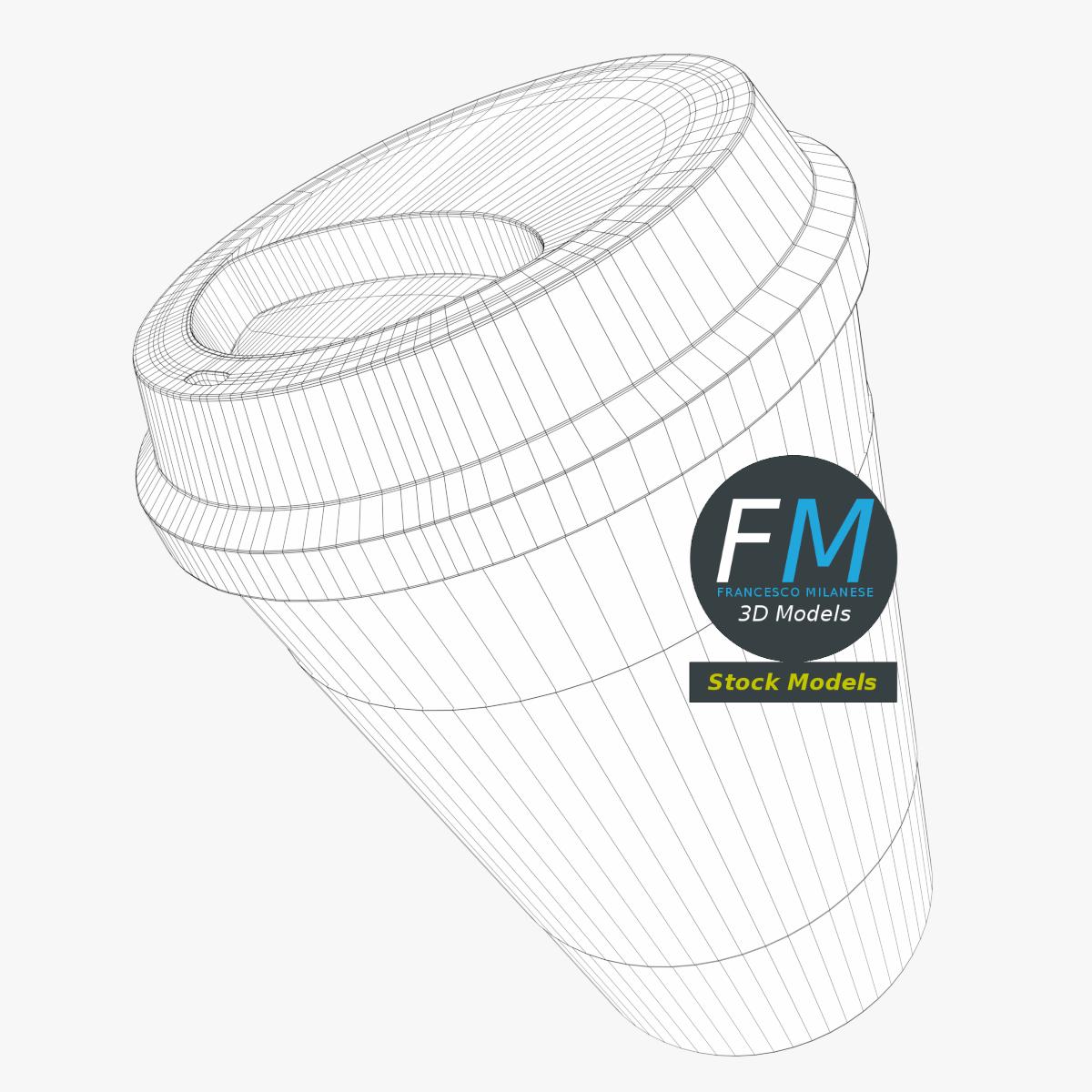 3D-Modell - Einweg-Kaffeebecher mit Manschette - 07