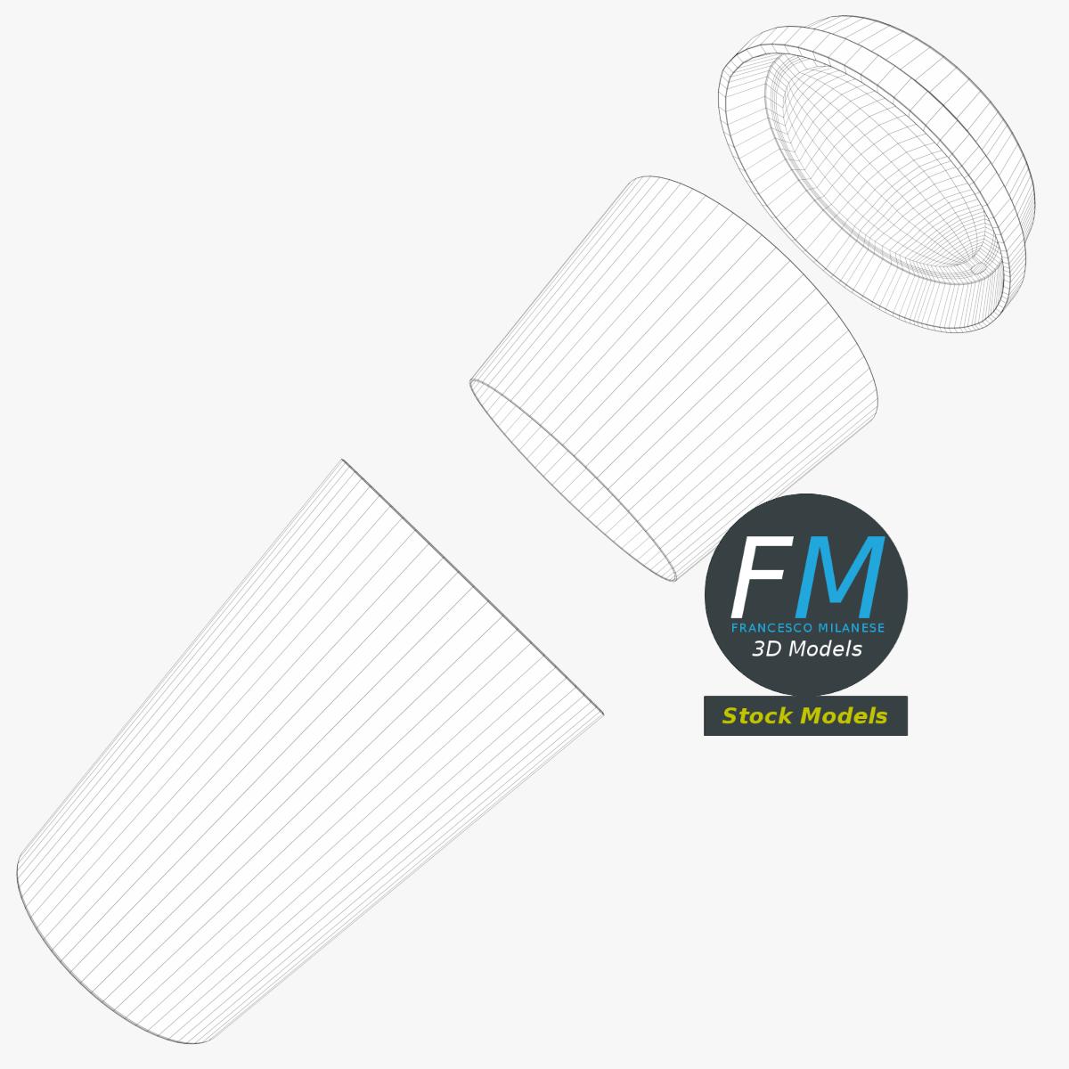 3D-Modell - Einweg-Kaffeebecher mit Manschette - 08