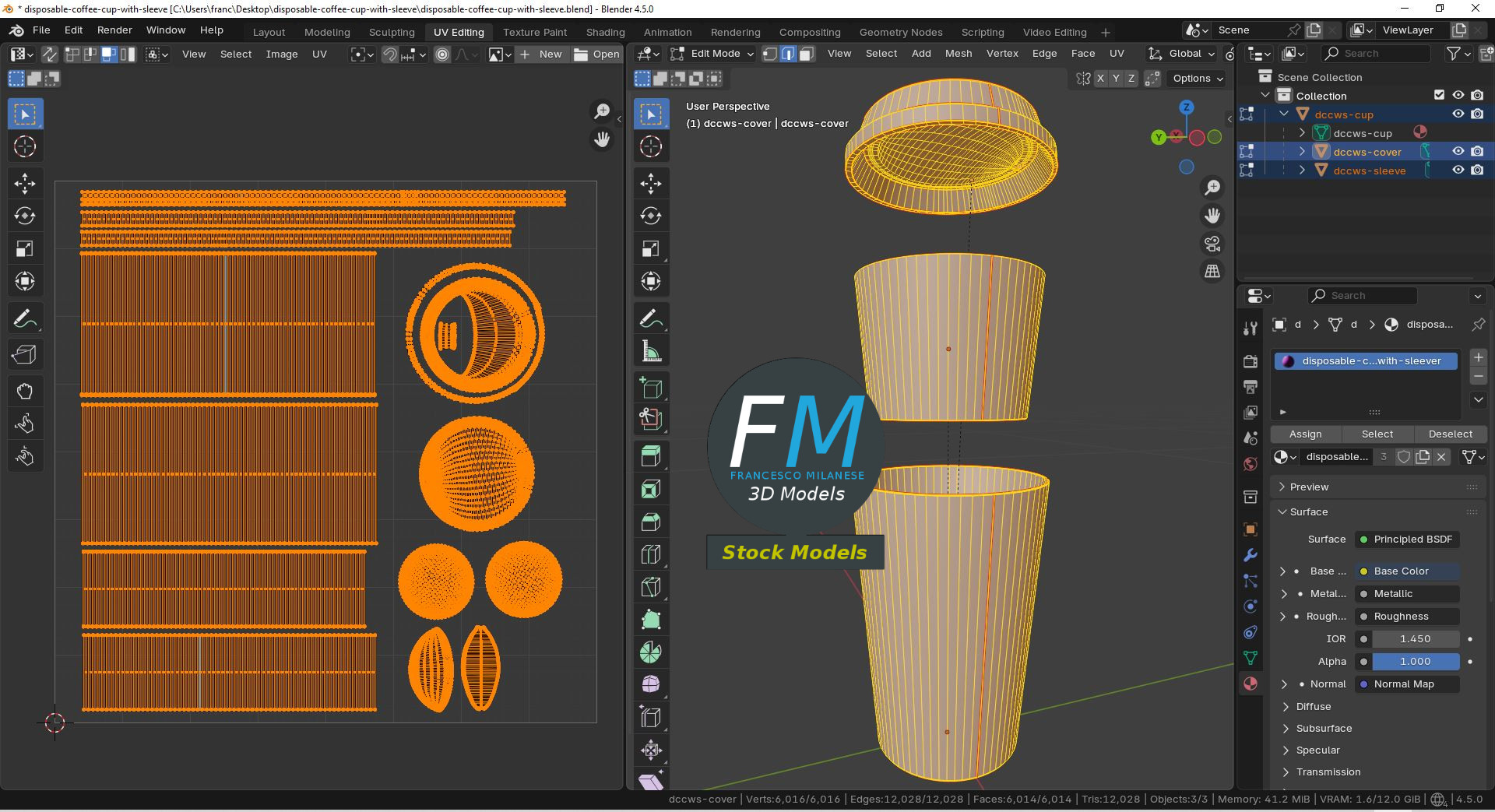 3D-Modell - Einweg-Kaffeebecher mit Manschette - 10