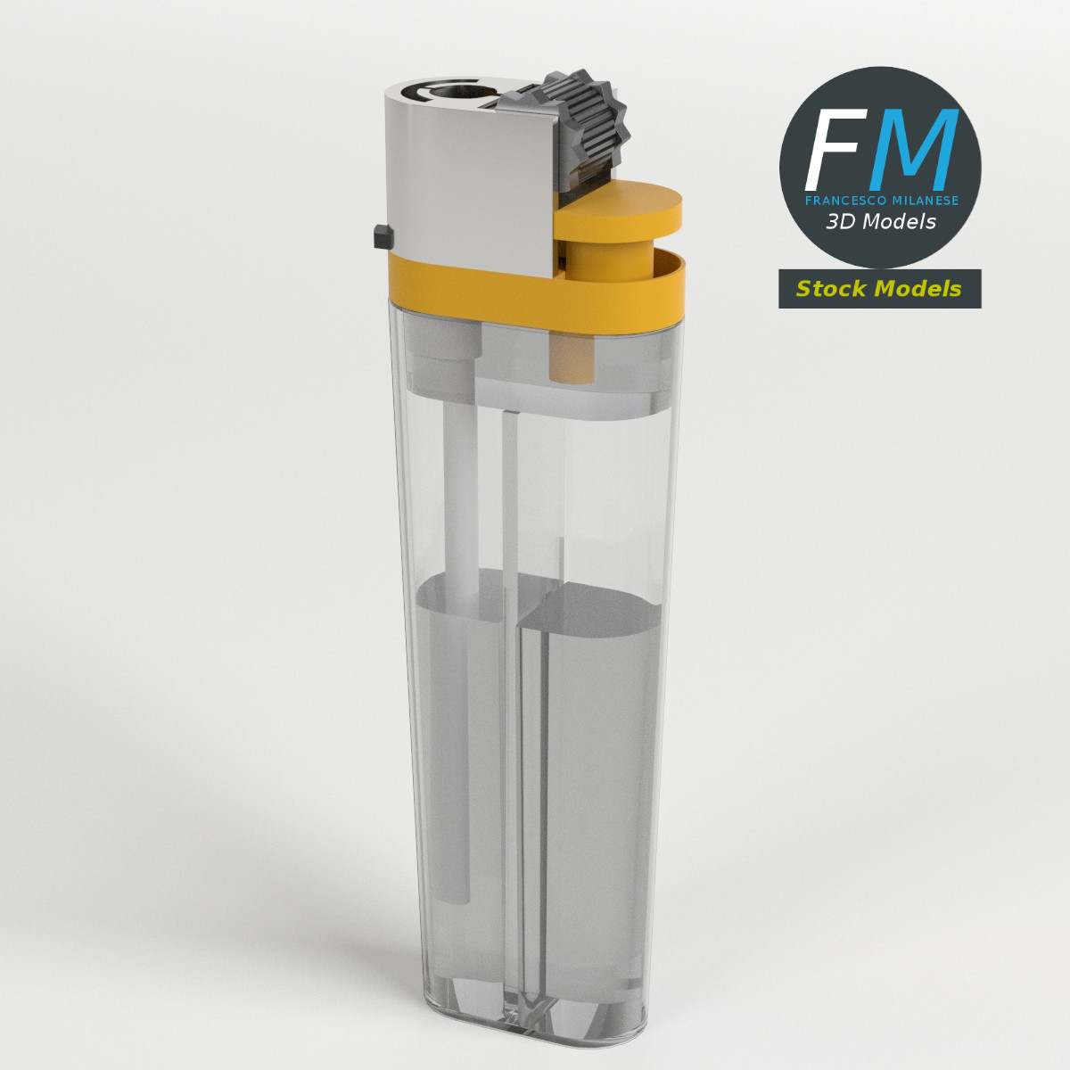 3D-Modell - Einwegfeuerzeug - 01