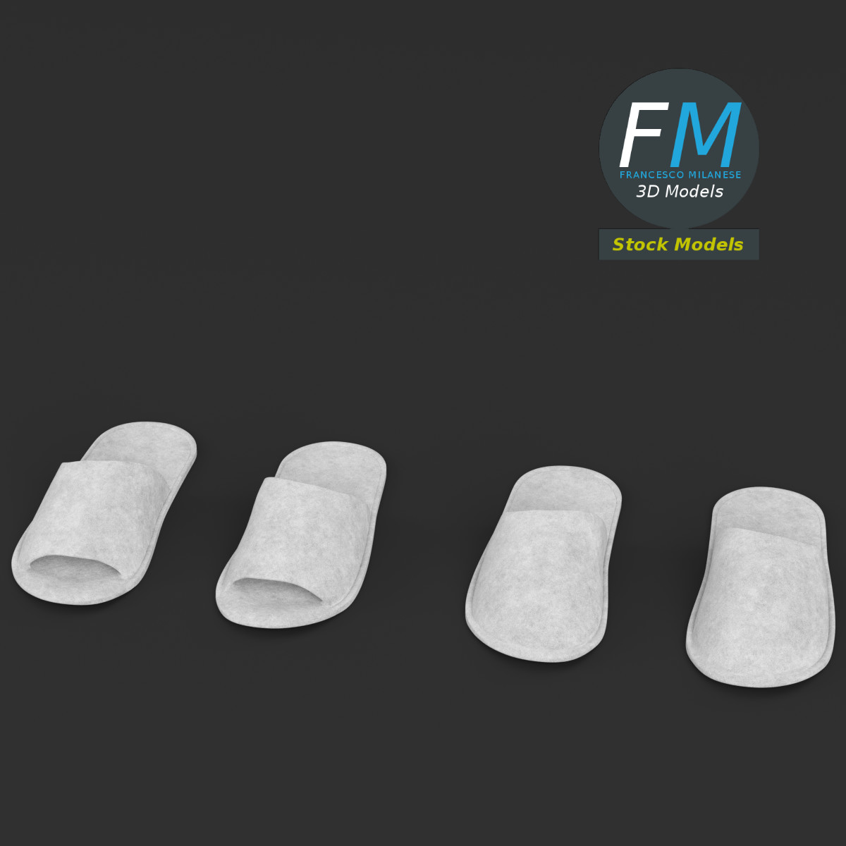 3D-Modell - Einweg-Hausschuhe - 02