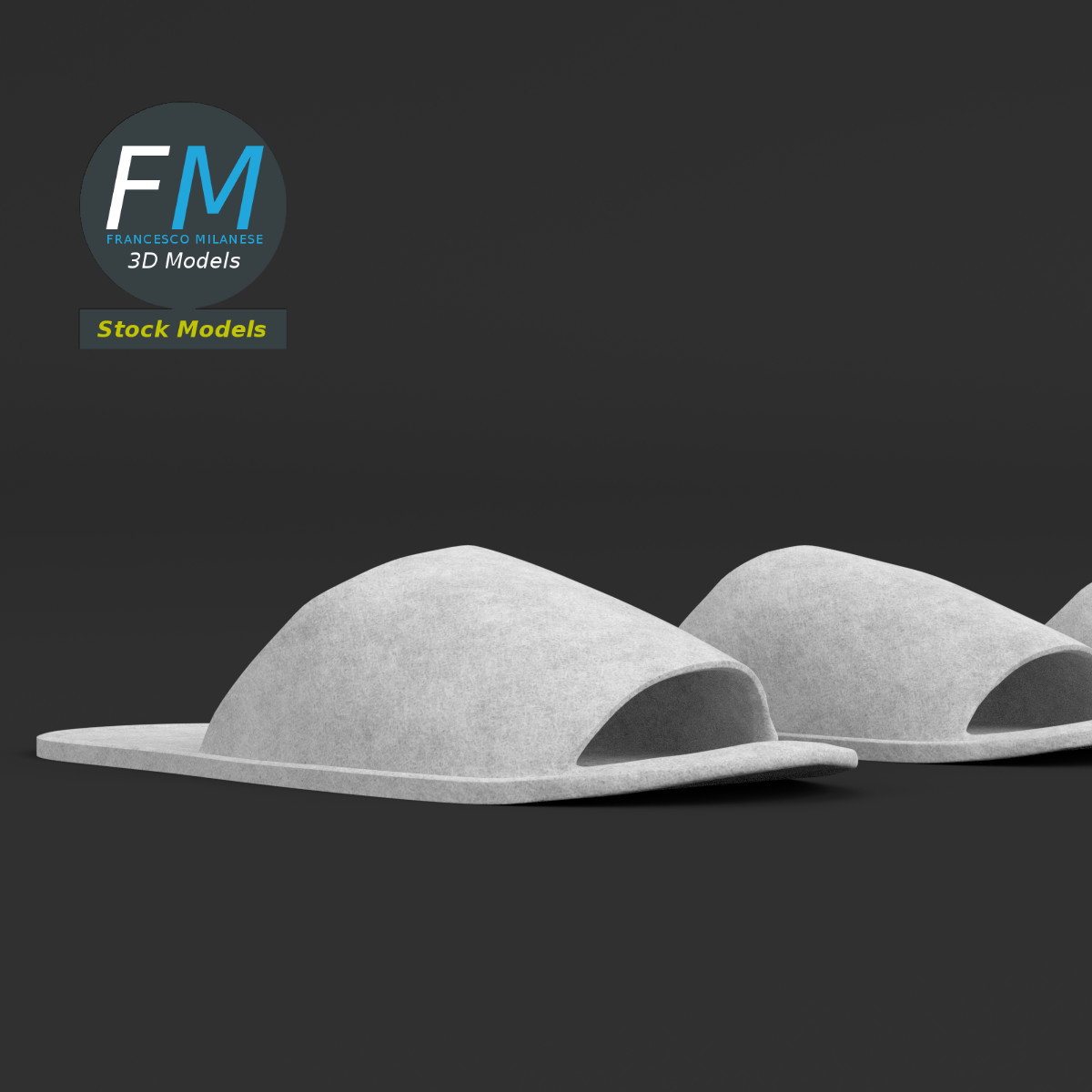 3D-Modell - Einweg-Hausschuhe - 03