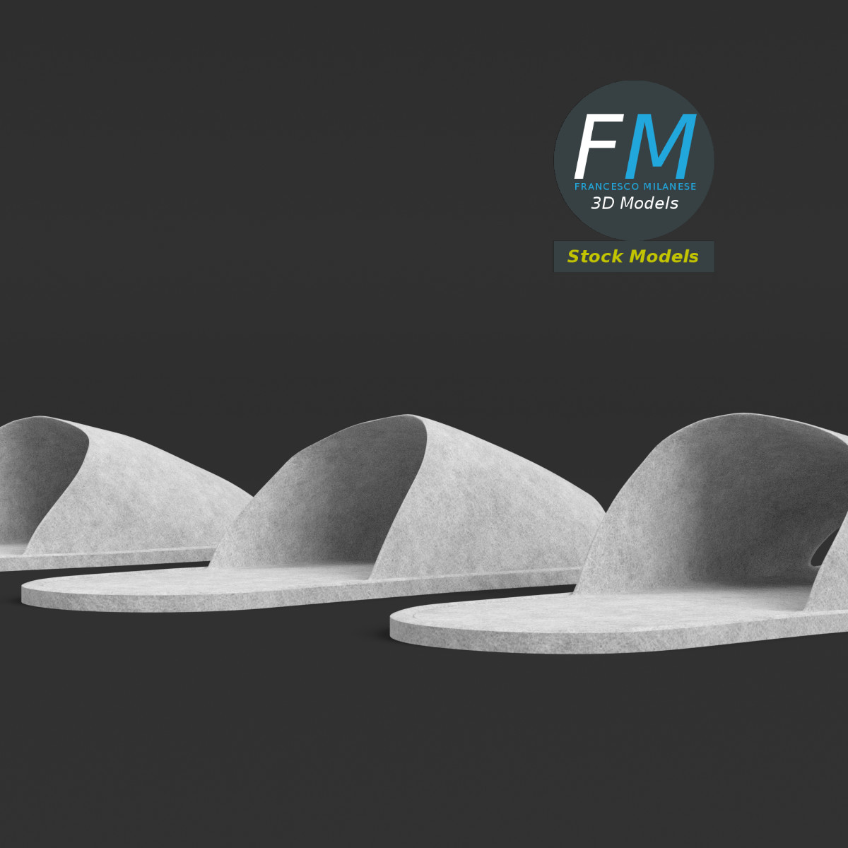 3D-Modell - Einweg-Hausschuhe - 04