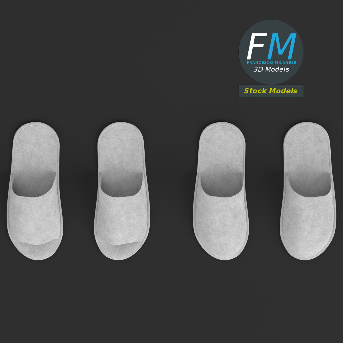 3D-Modell - Einweg-Hausschuhe - 06