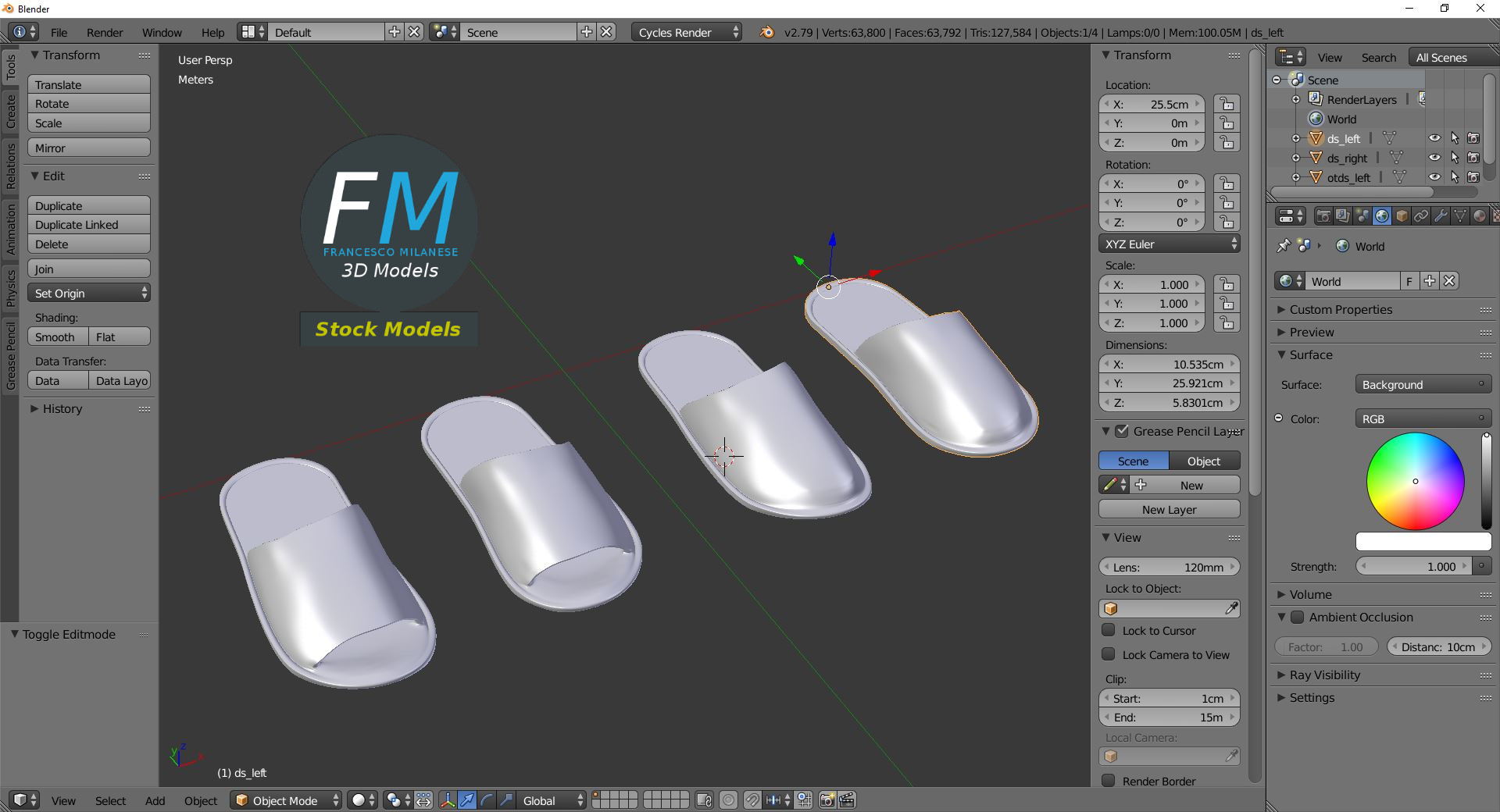 3D-Modell - Einweg-Hausschuhe - 09