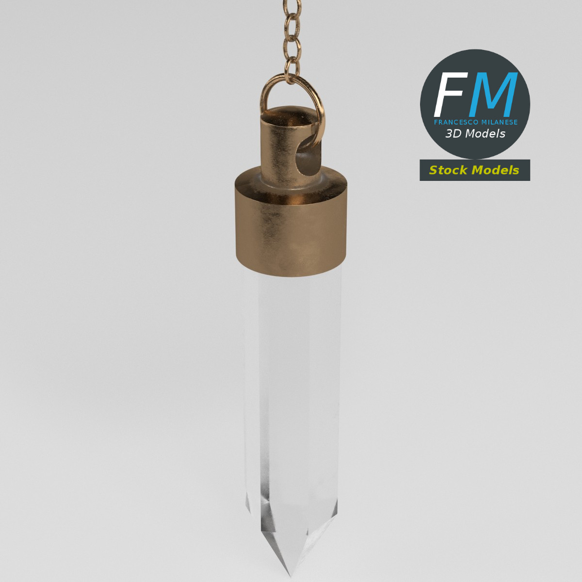 3D-Modell - Wahrsage-Kristallsplitter-Anhänger - 02
