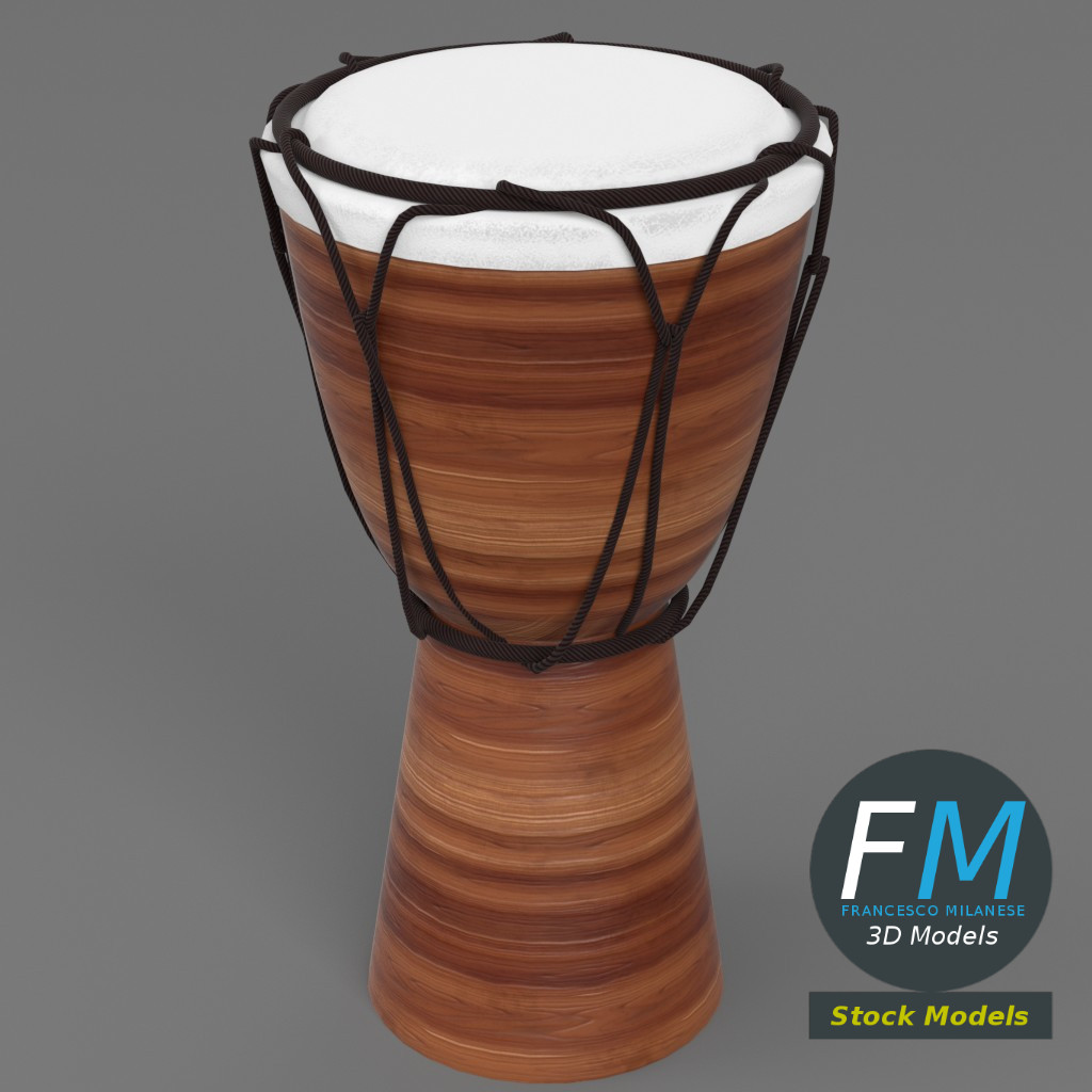3D-Modell - Djembe-Trommel - 02