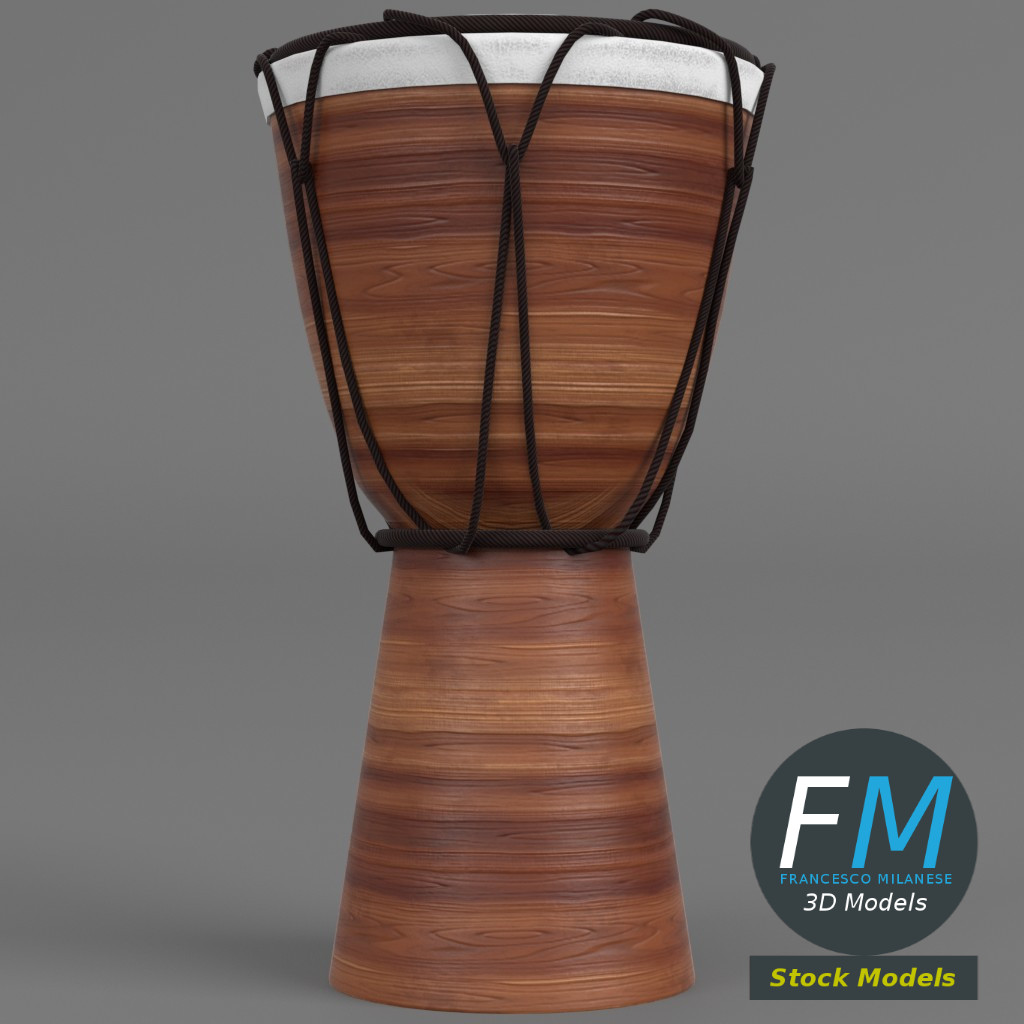 3D-Modell - Djembe-Trommel - 03