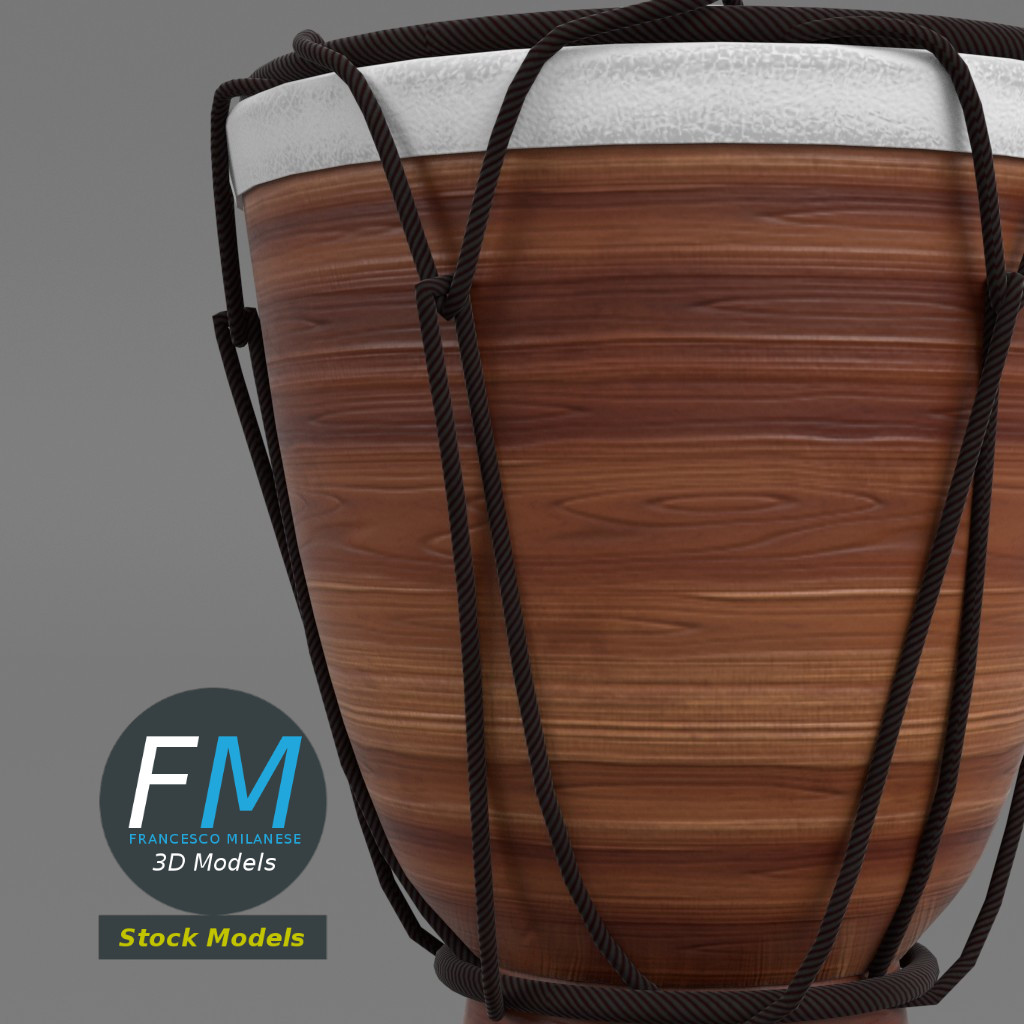 3D-Modell - Djembe-Trommel - 04