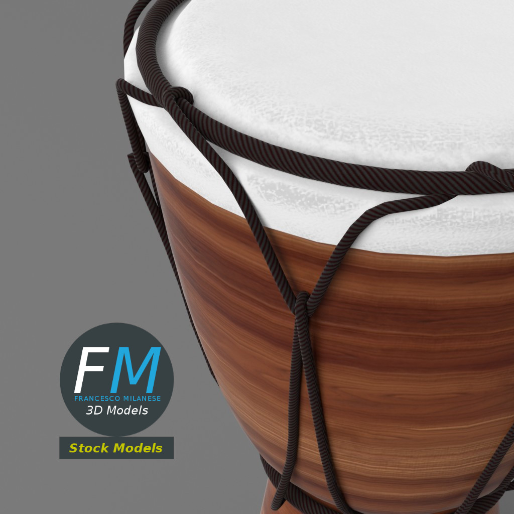 3D-Modell - Djembe-Trommel - 05