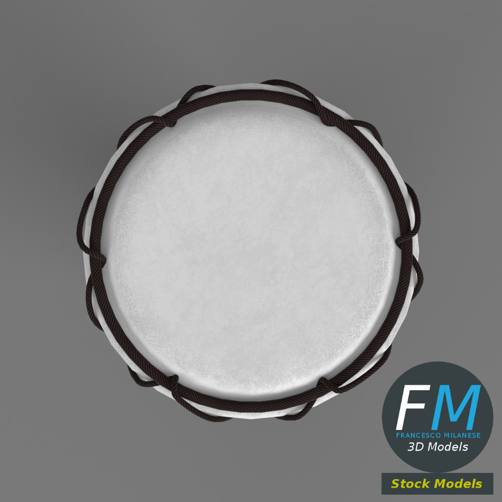 3D-Modell - Djembe-Trommel - 06