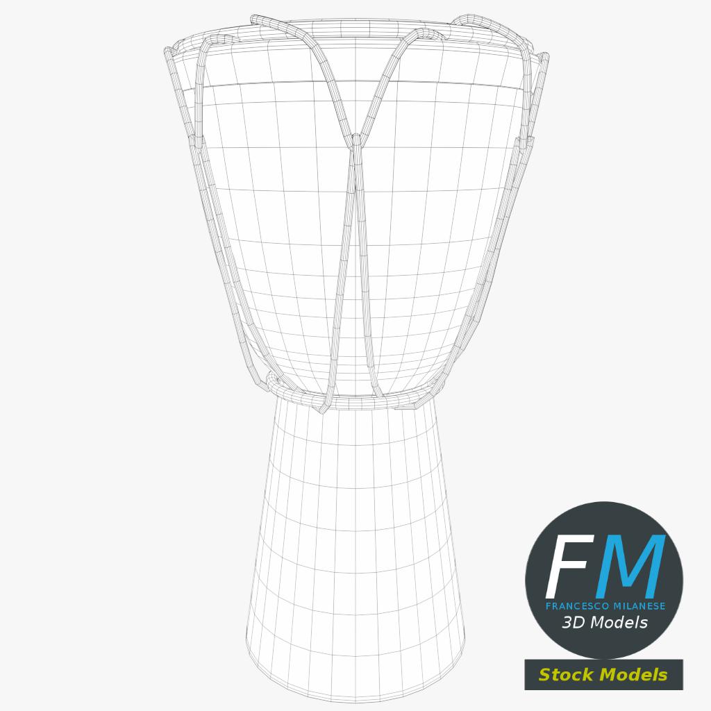 3D-Modell - Djembe-Trommel - 07