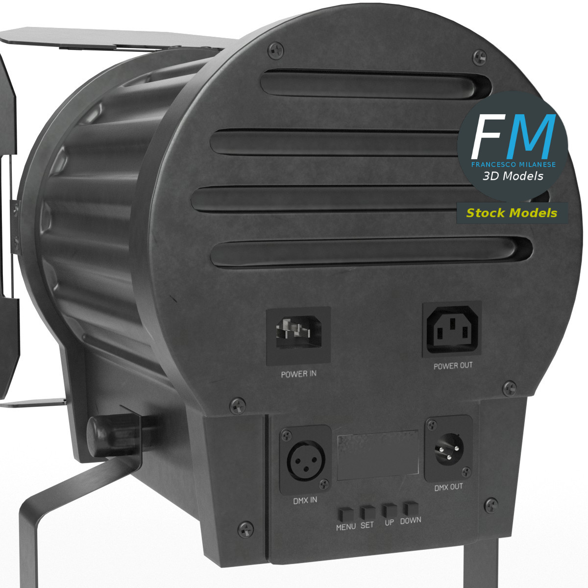 3D-Modell - DMX-Bühnenscheinwerfer auf Stativ - 02