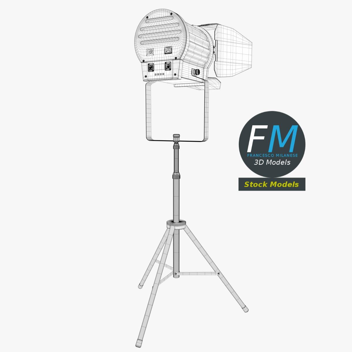 3D-Modell - DMX-Bühnenscheinwerfer auf Stativ - 08