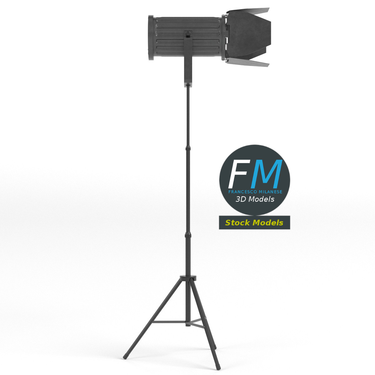 3D-Modell - DMX-Bühnenscheinwerfer auf Stativ - 03