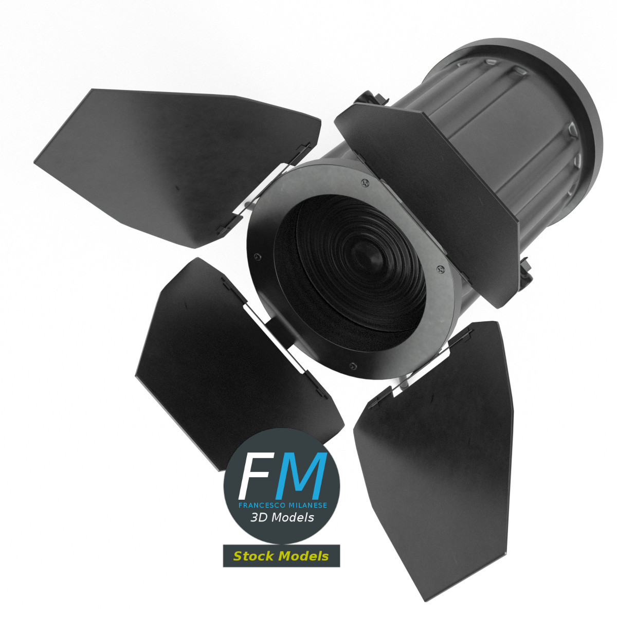 3D-Modell - DMX-Bühnenscheinwerfer auf Stativ - 06