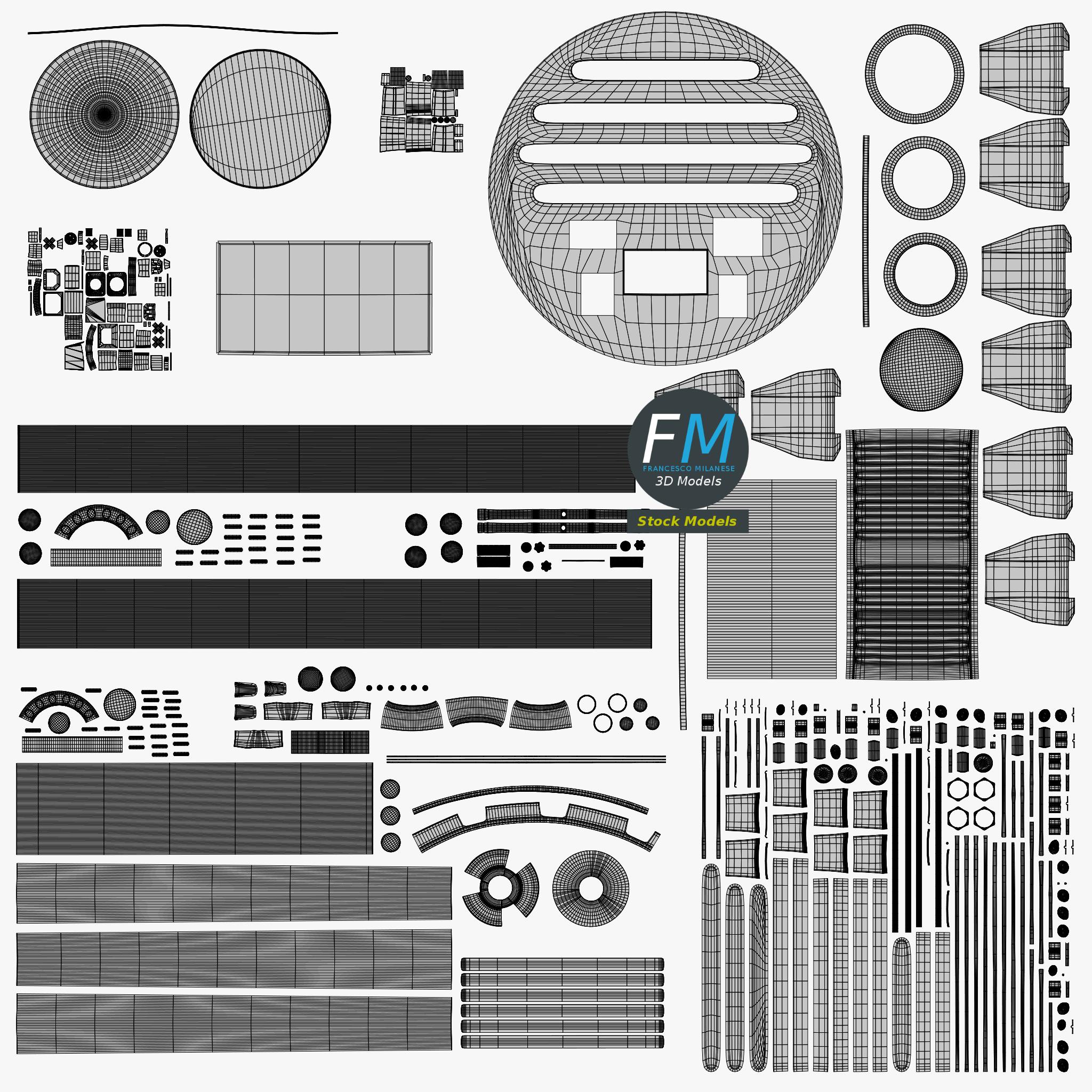 3D-Modell - DMX-Bühnenscheinwerfer auf Stativ - 11 3D-Modell - DMX-Bühnenscheinwerfer auf Stativ - 11