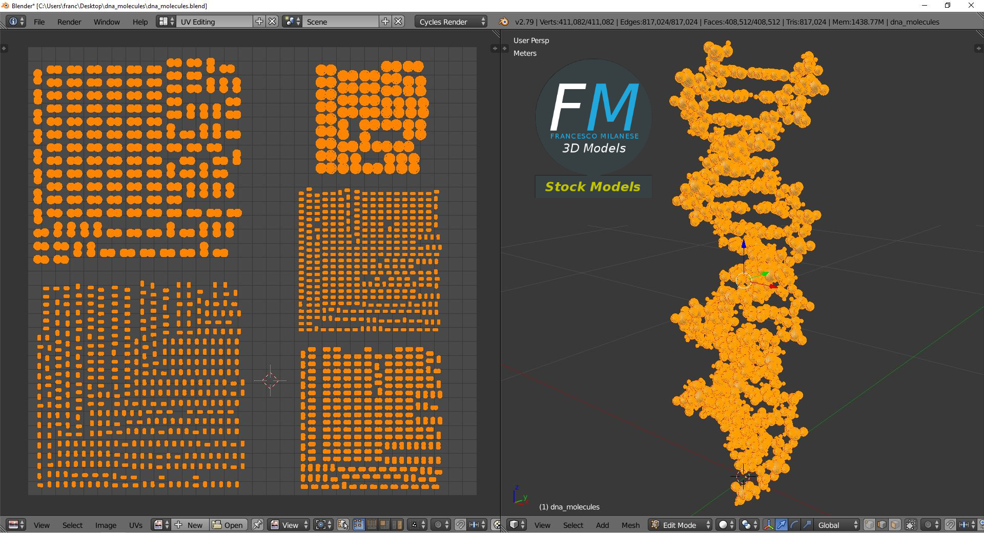 3D-Modell - DNA-Moleküle - 10
