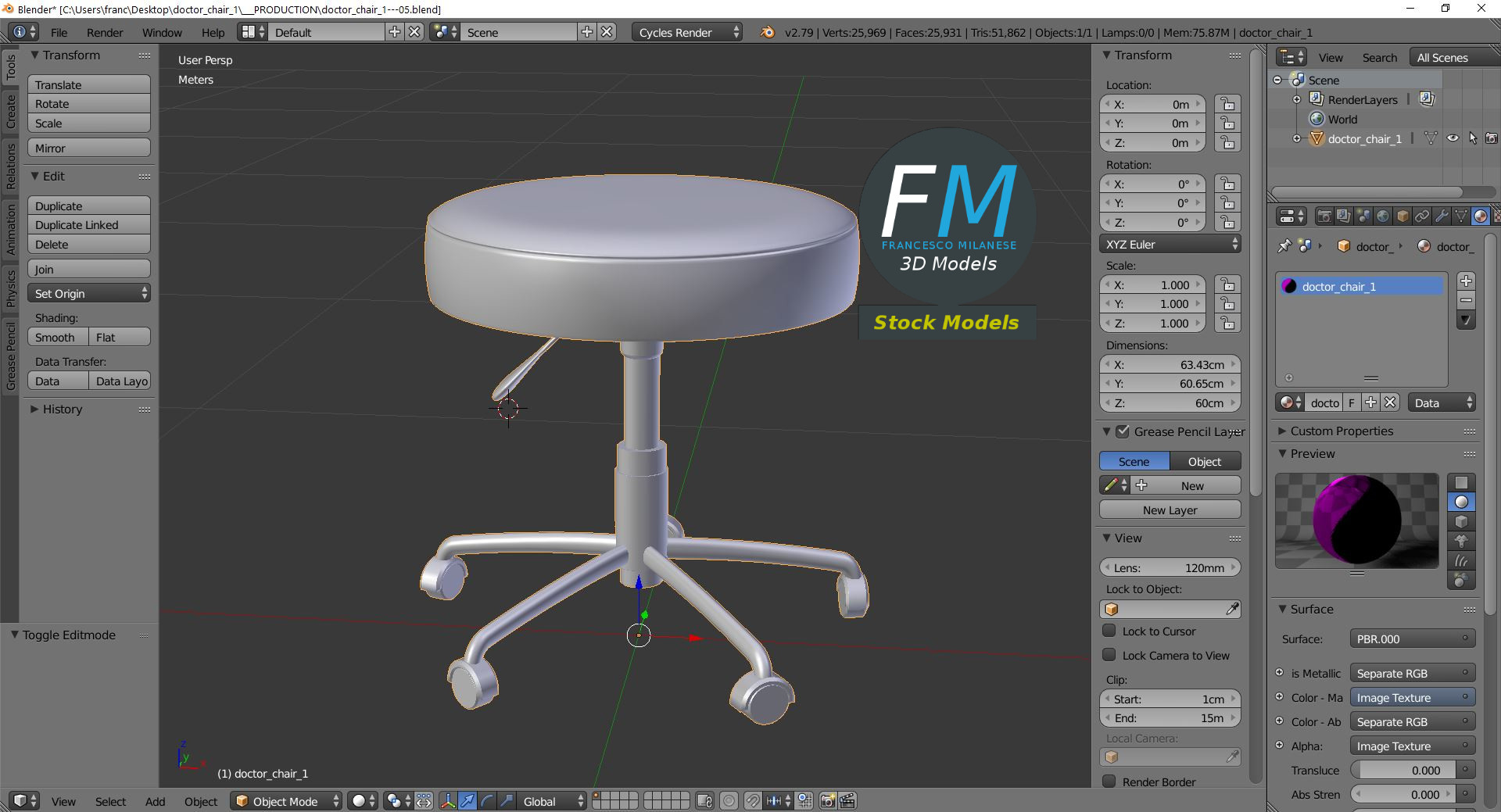 3D-Modell - Arzthocker - 09