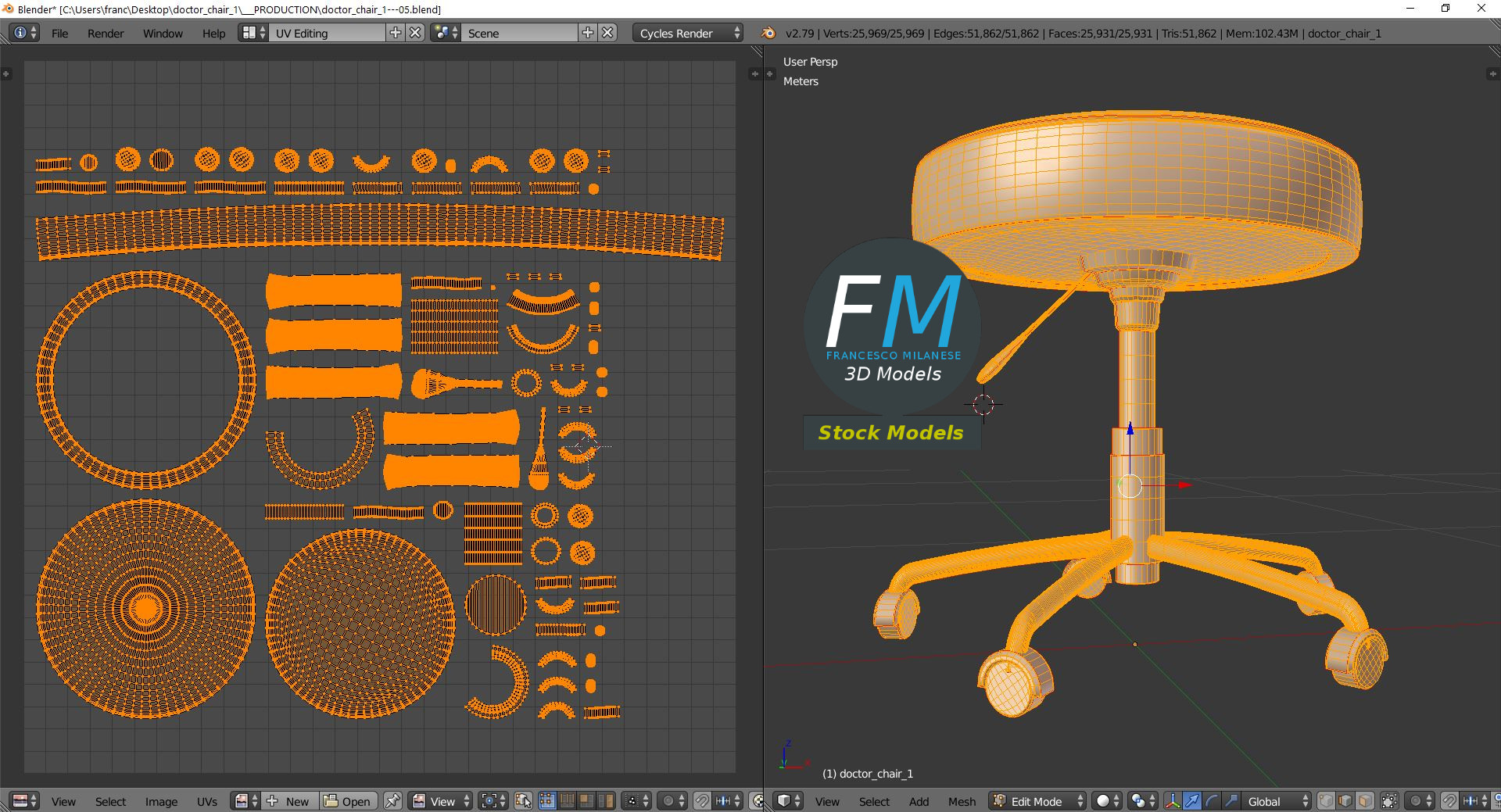 3D-Modell - Arzthocker - 10