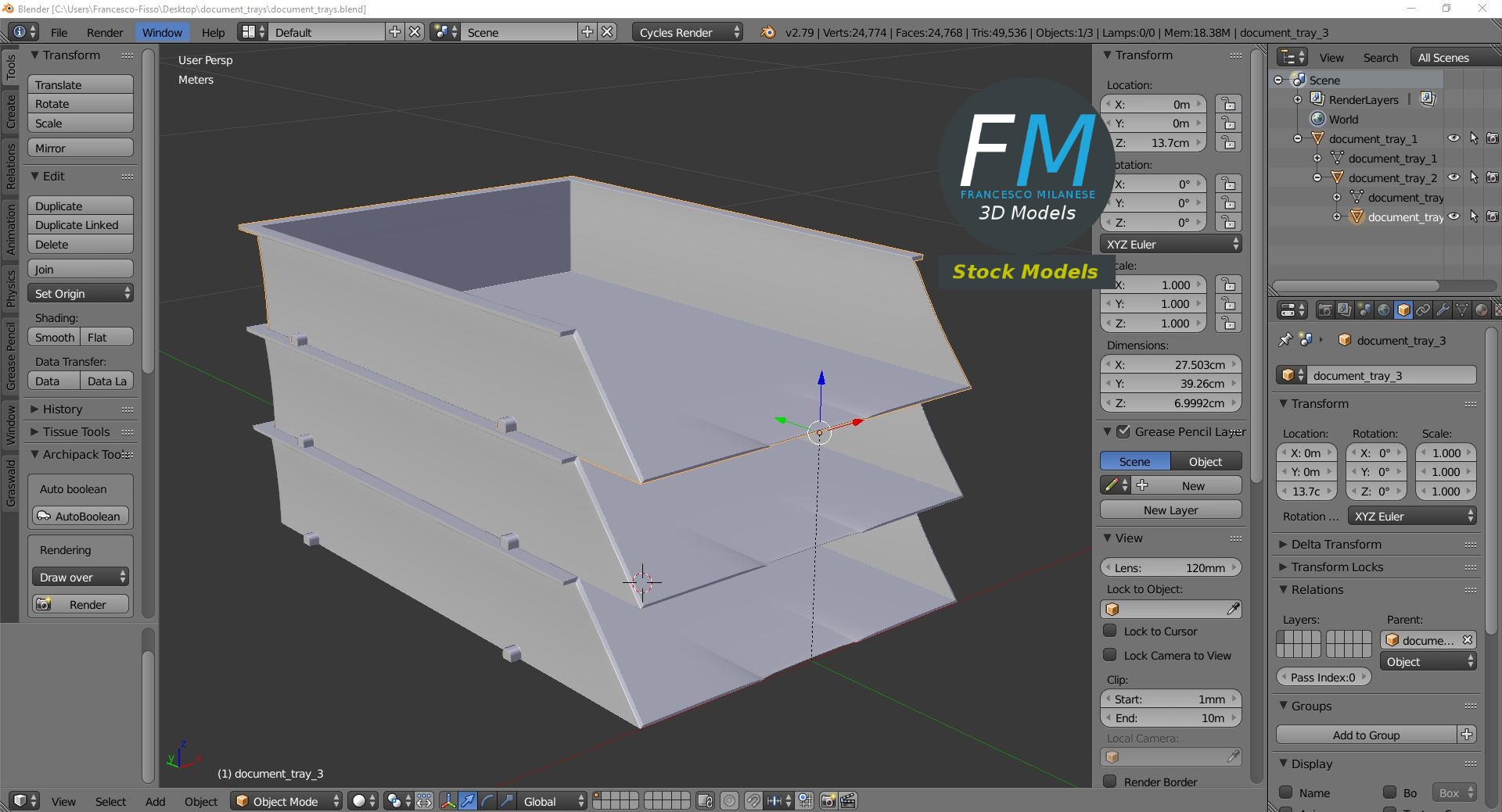 3D-Modell - Dokumentenablagen - 09