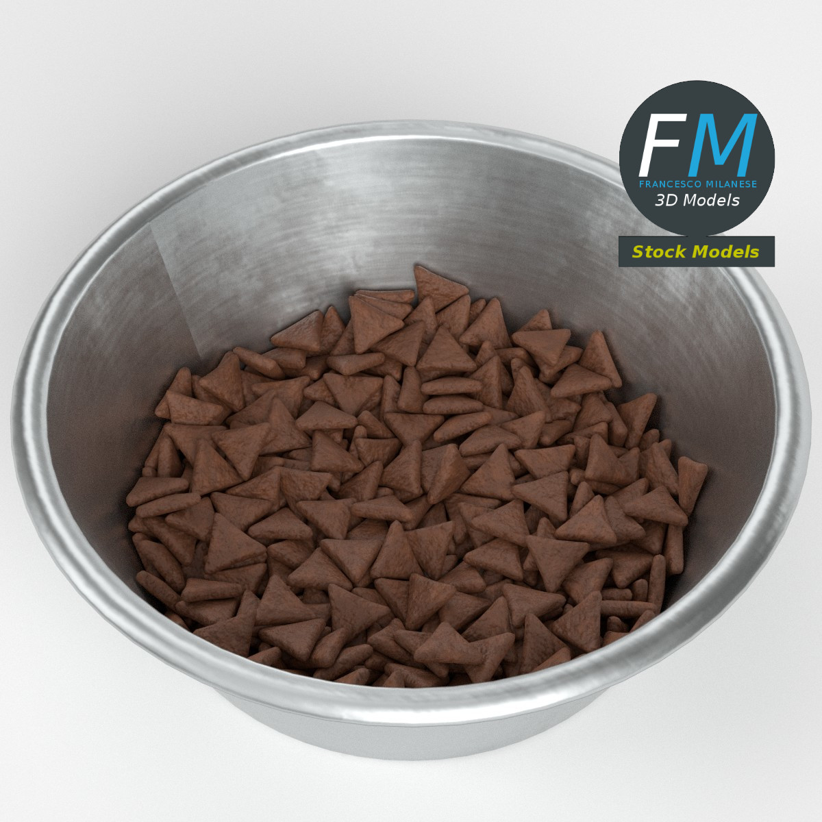 3D-Modell - Hundenapf mit Trockenfutter - 02