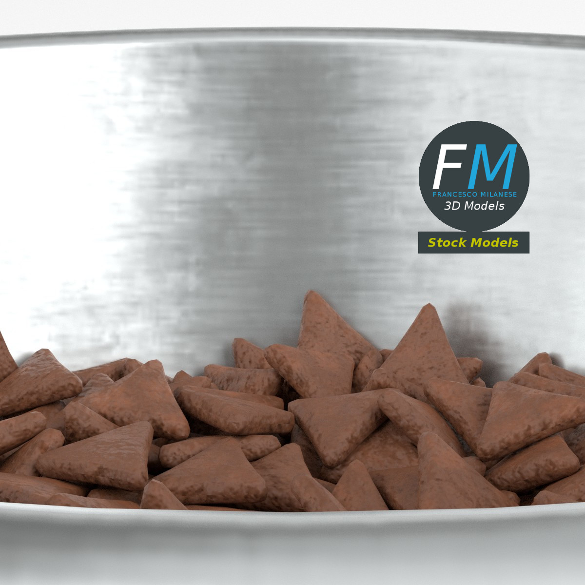 3D-Modell - Hundenapf mit Trockenfutter - 04