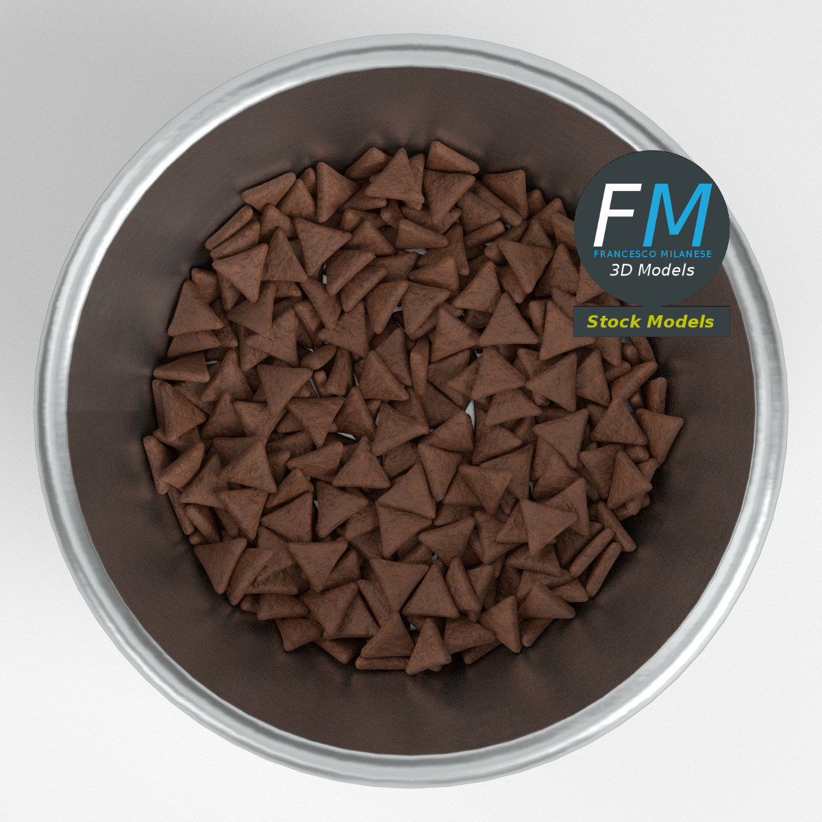 3D-Modell - Hundenapf mit Trockenfutter - 06
