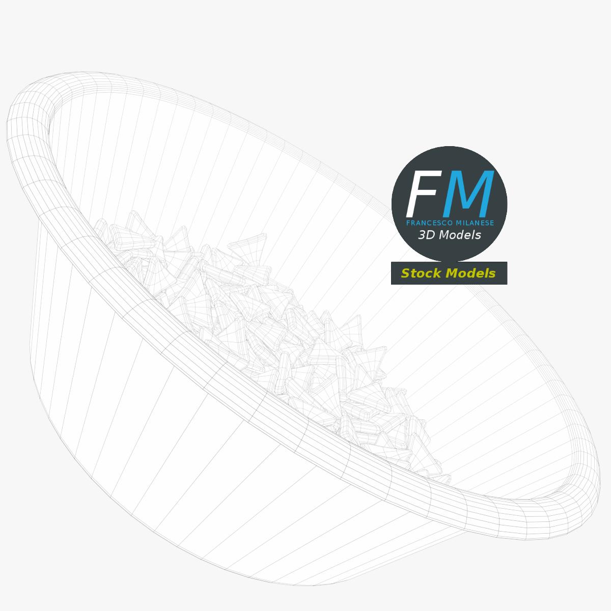 3D-Modell - Hundenapf mit Trockenfutter - 07