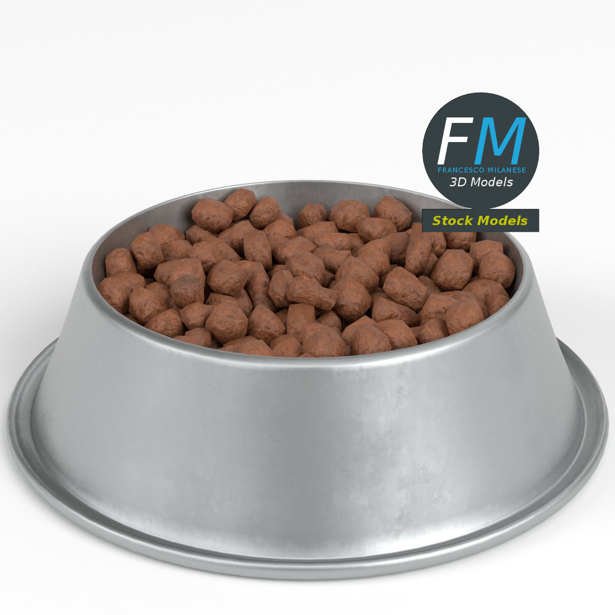 3D-Modell - Hundenapf mit Trockenfutter - 04