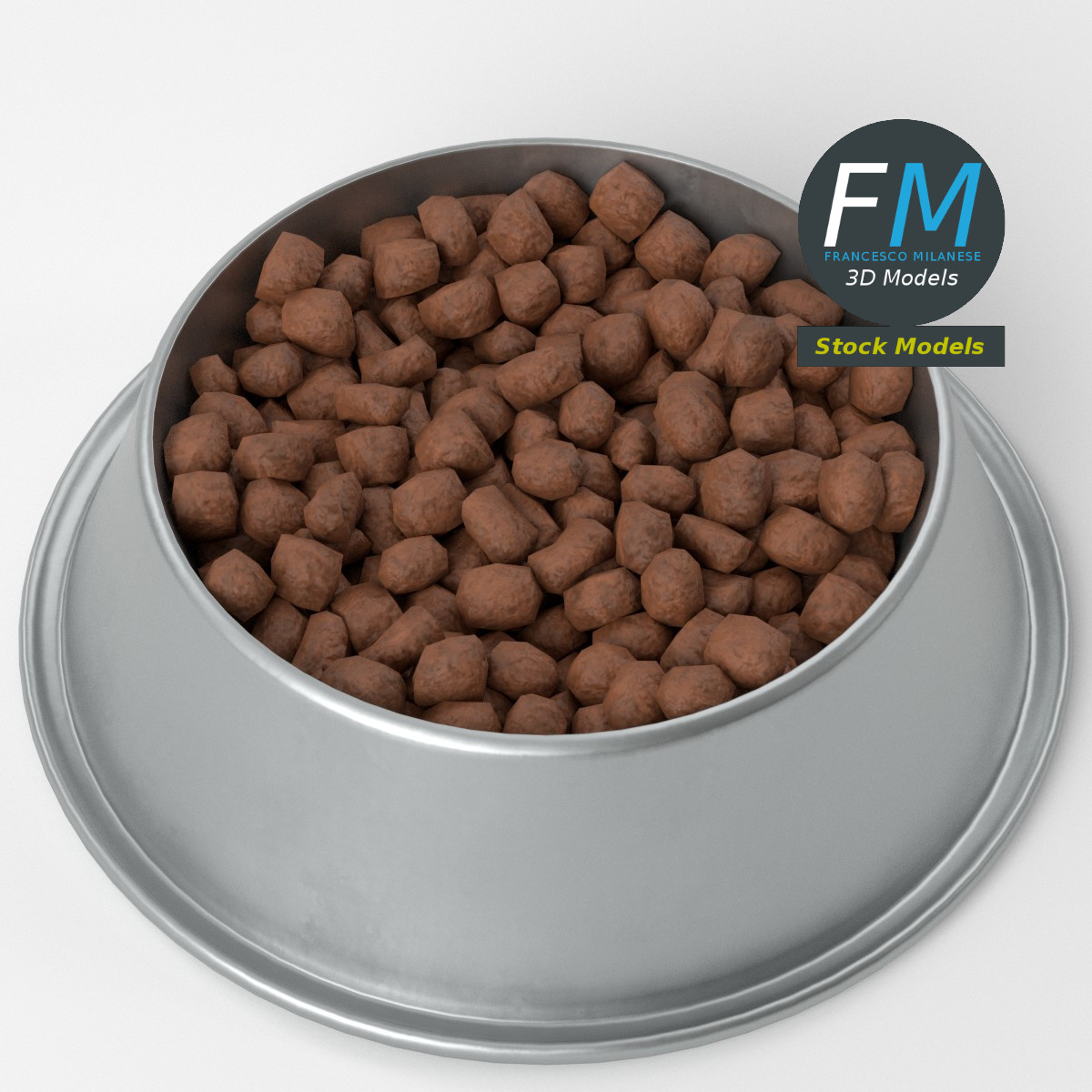 3D-Modell - Hundenapf mit Trockenfutter - 05