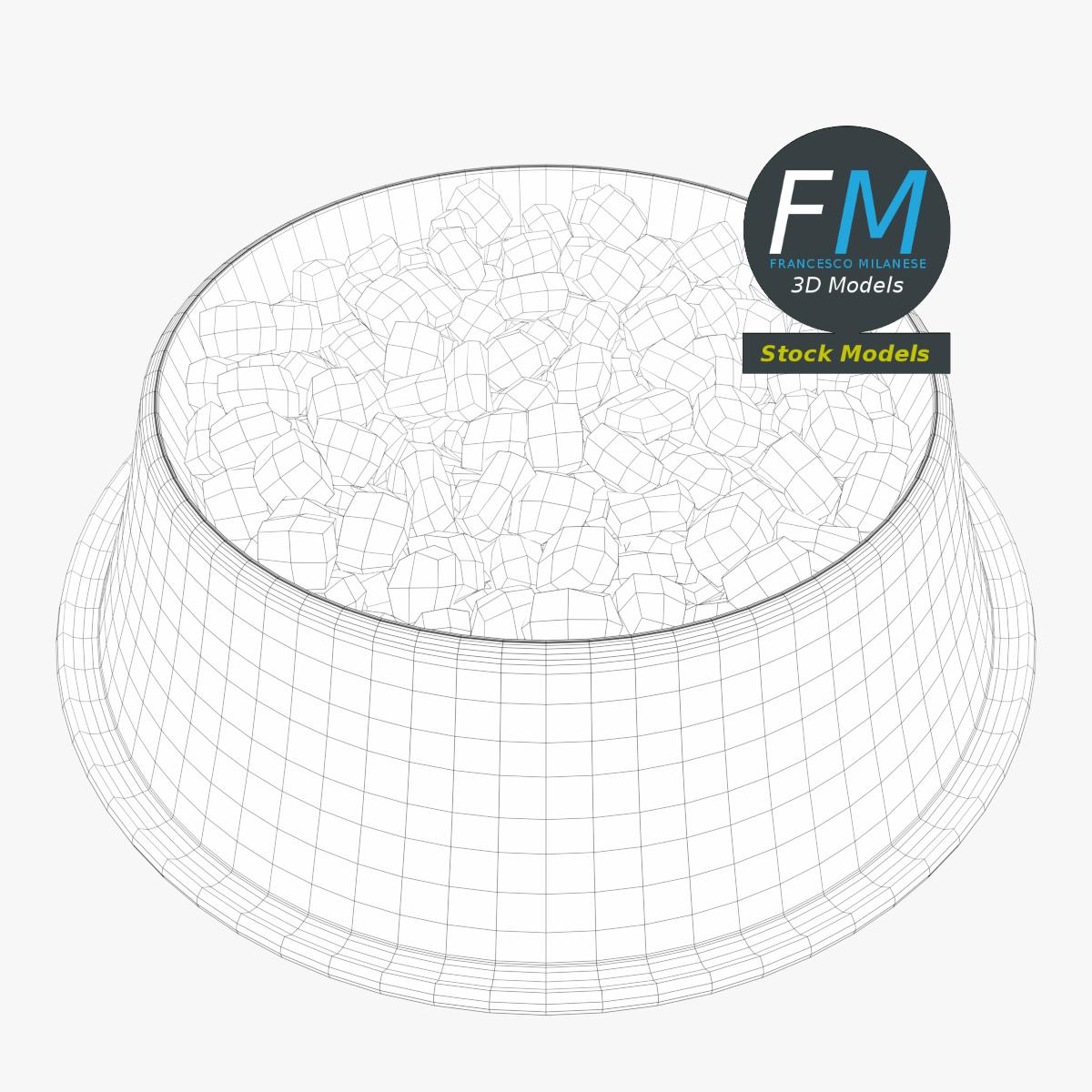 3D-Modell - Hundenapf mit Trockenfutter - 07