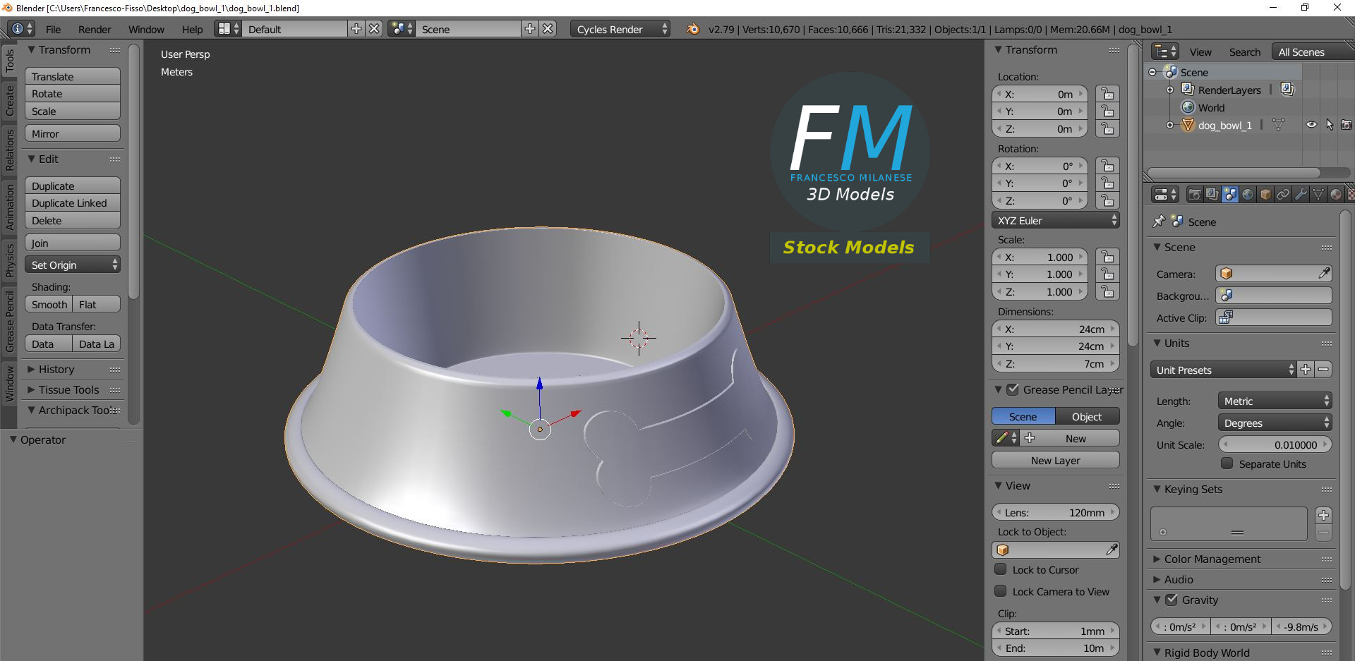 3D-Modell - Hundenapf - 09