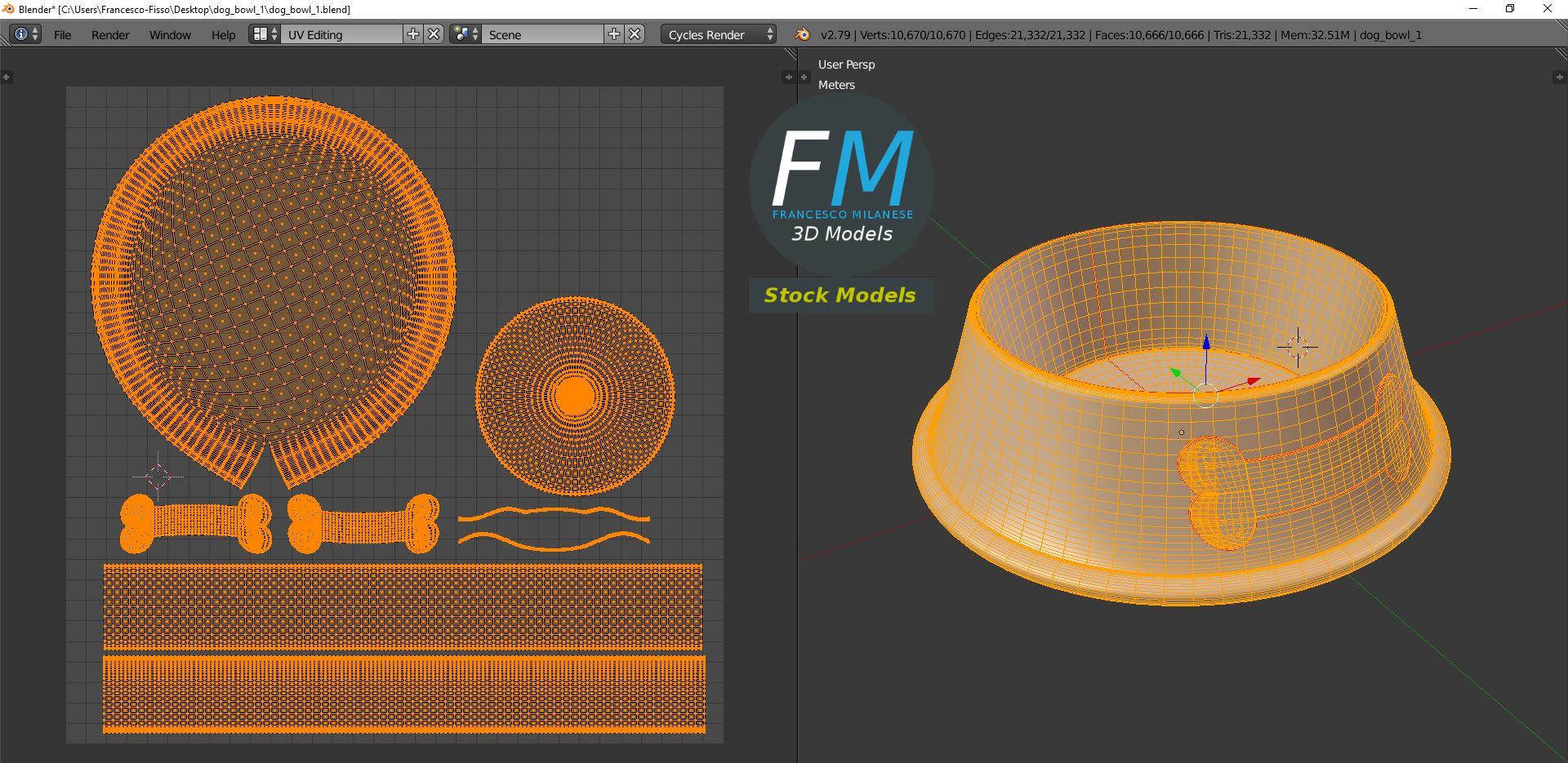 3D-Modell - Hundenapf - 10
