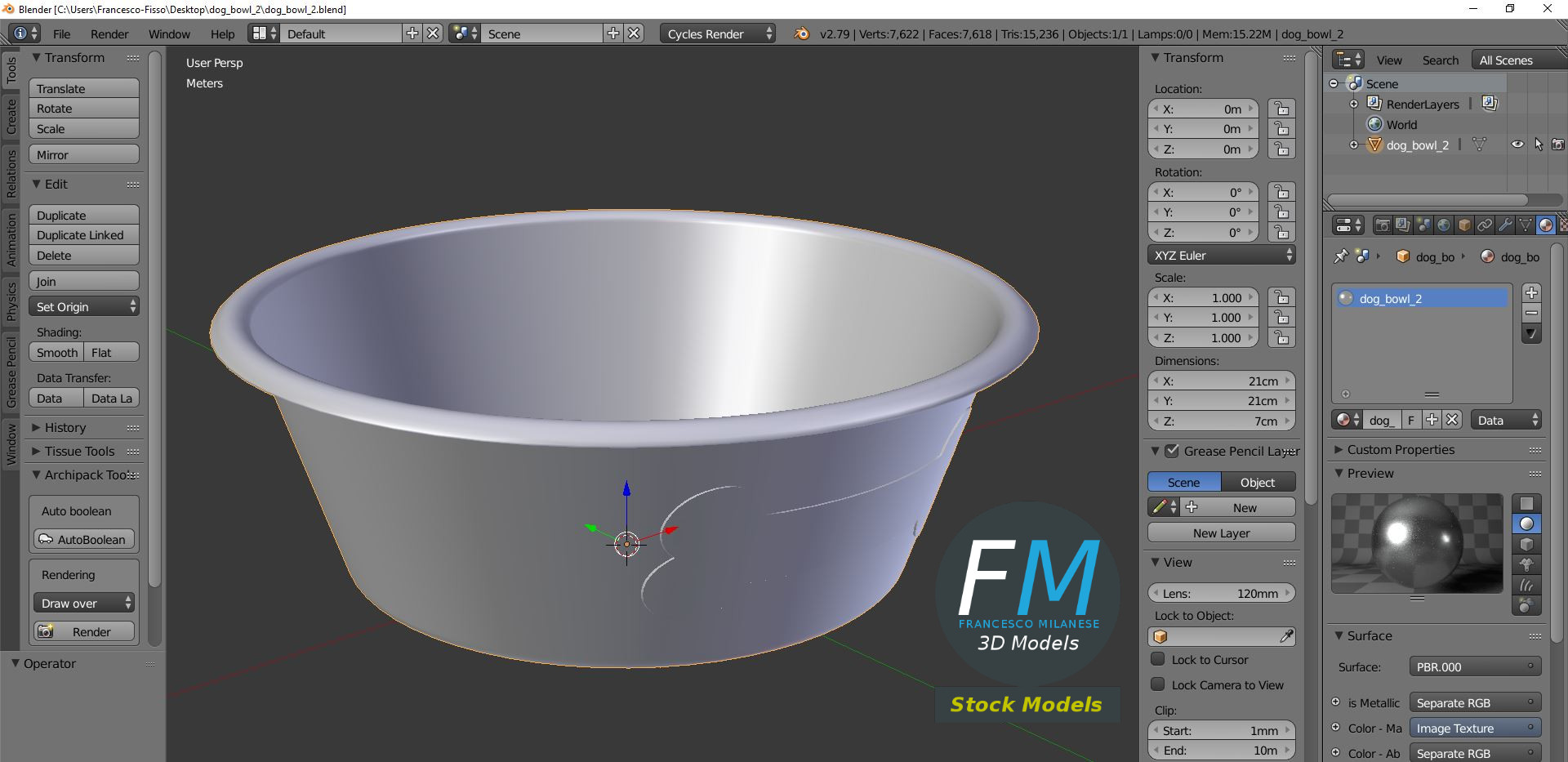 3D-Modell - Hundenapf - 09