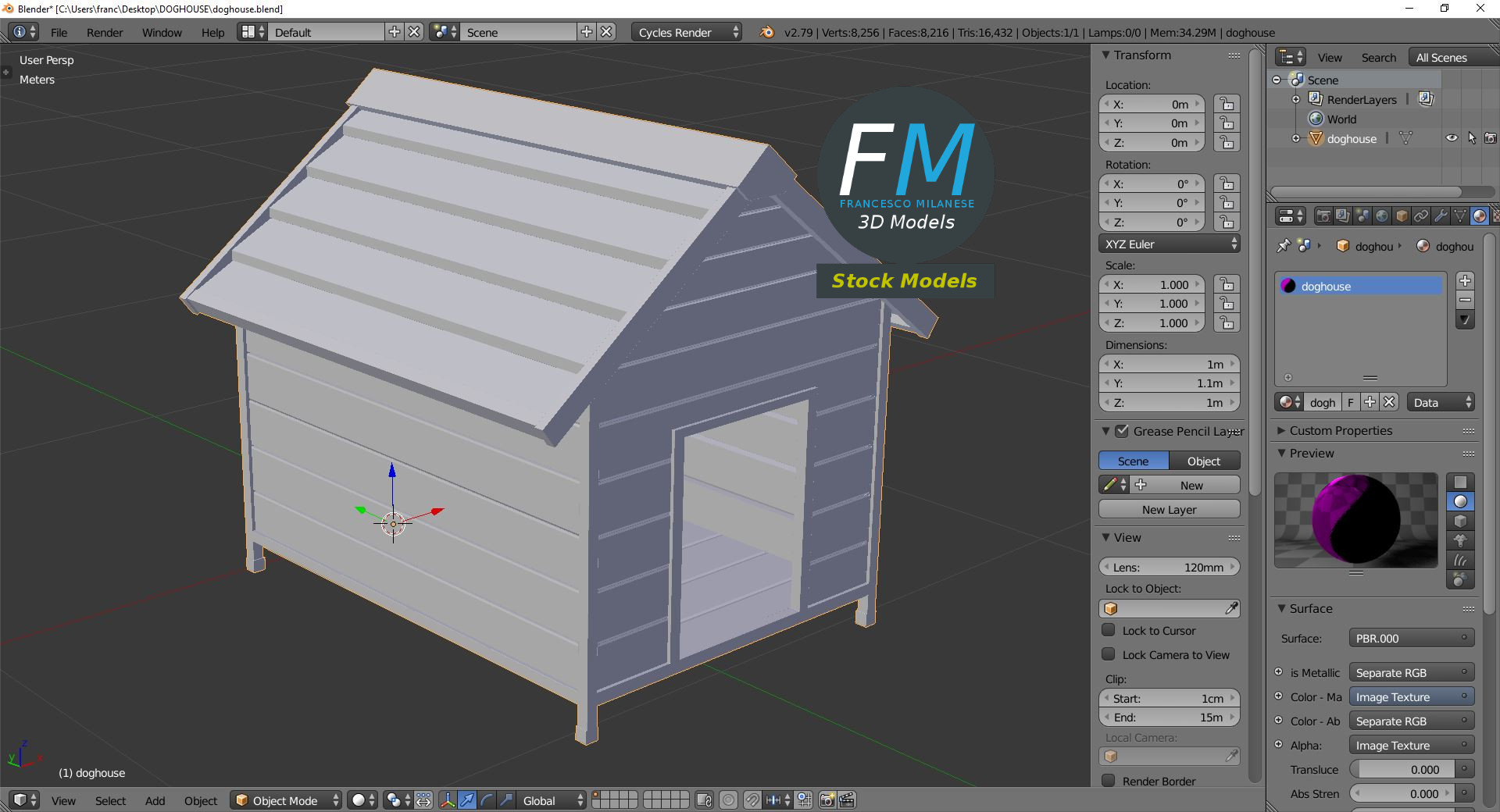 3D-Modell - Hundehütte - 09