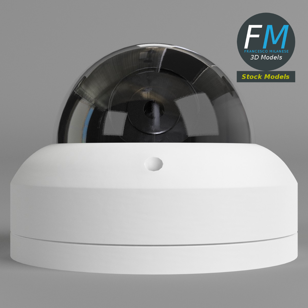 3D-Modell - Dome-Überwachungskamera - 03
