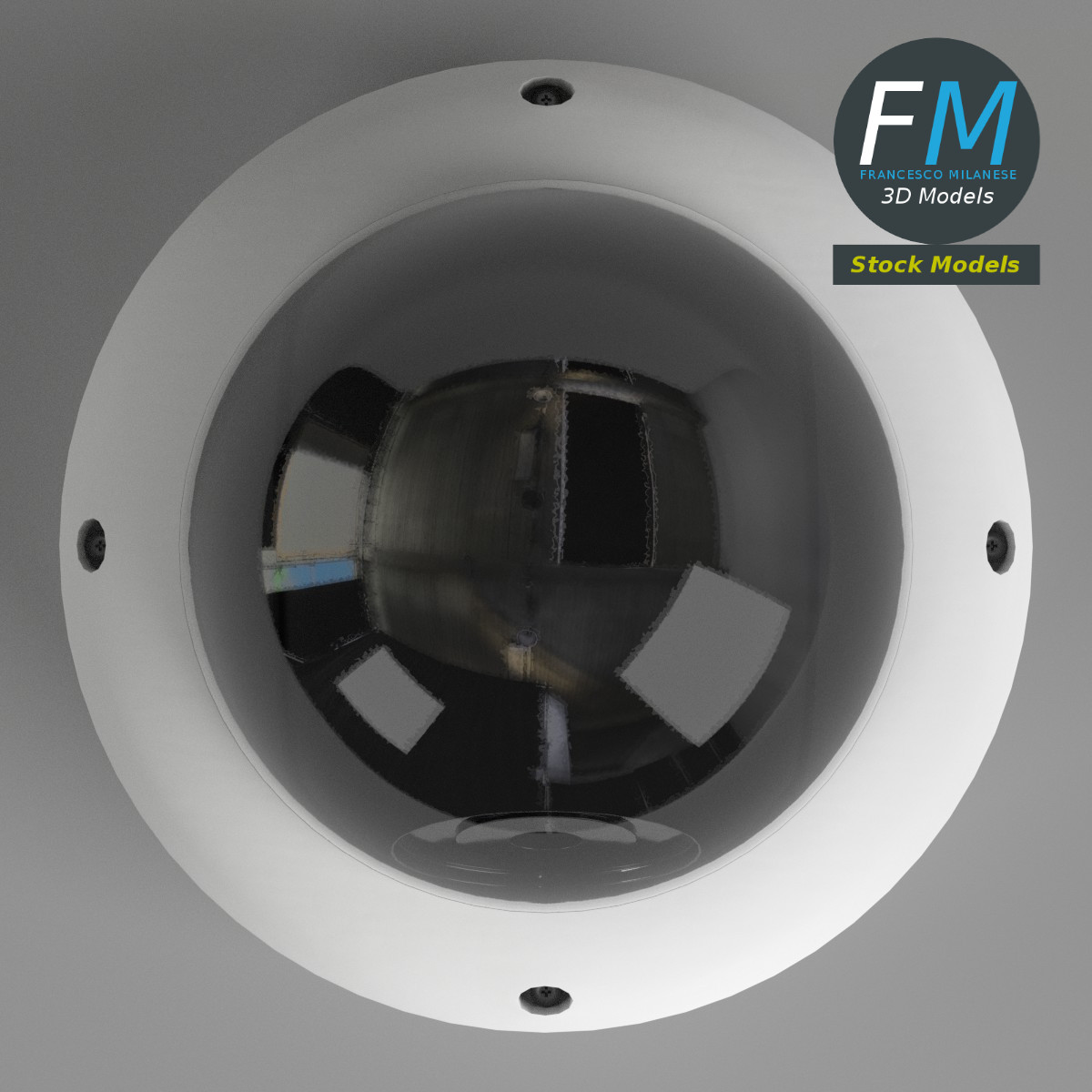 3D-Modell - Dome-Überwachungskamera - 06