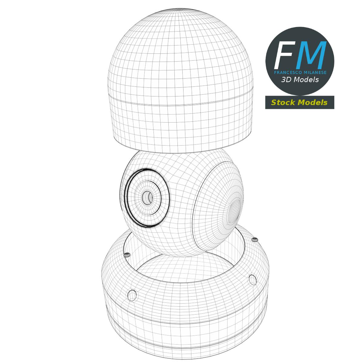 3D-Modell - Dome-Überwachungskamera - 08